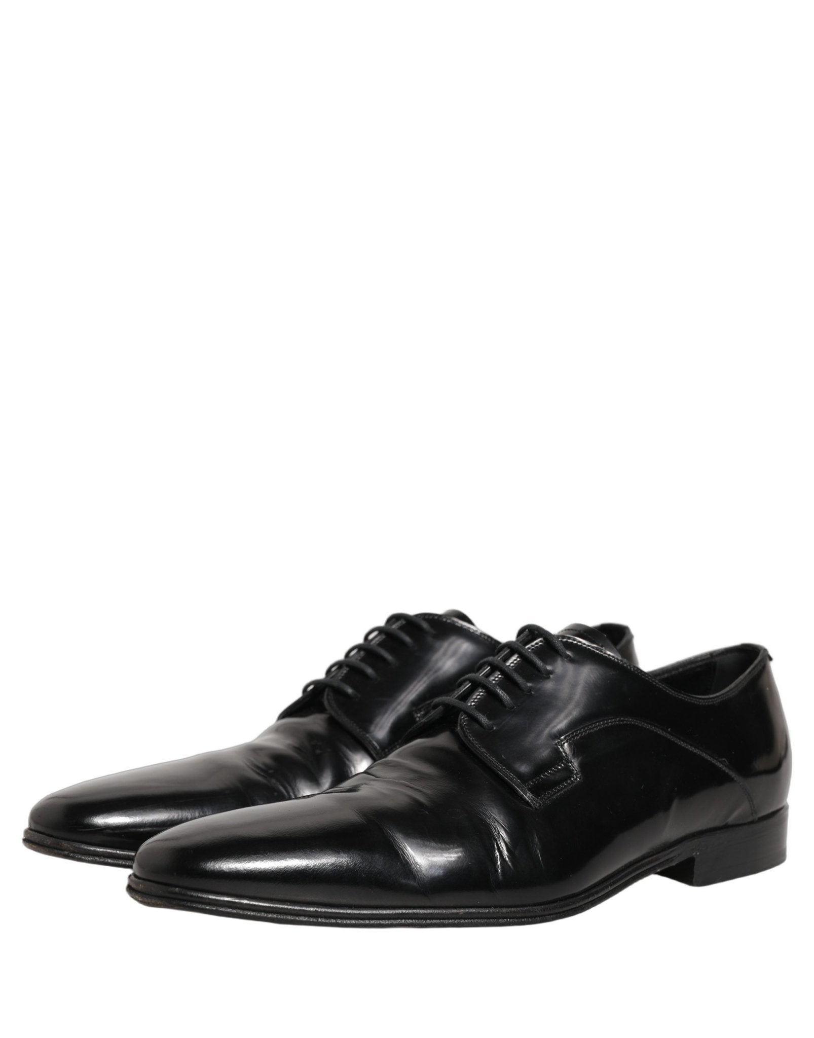 Dolce & Gabbana Black Leather Men Derby Dress Formal Shoes - RIMODA