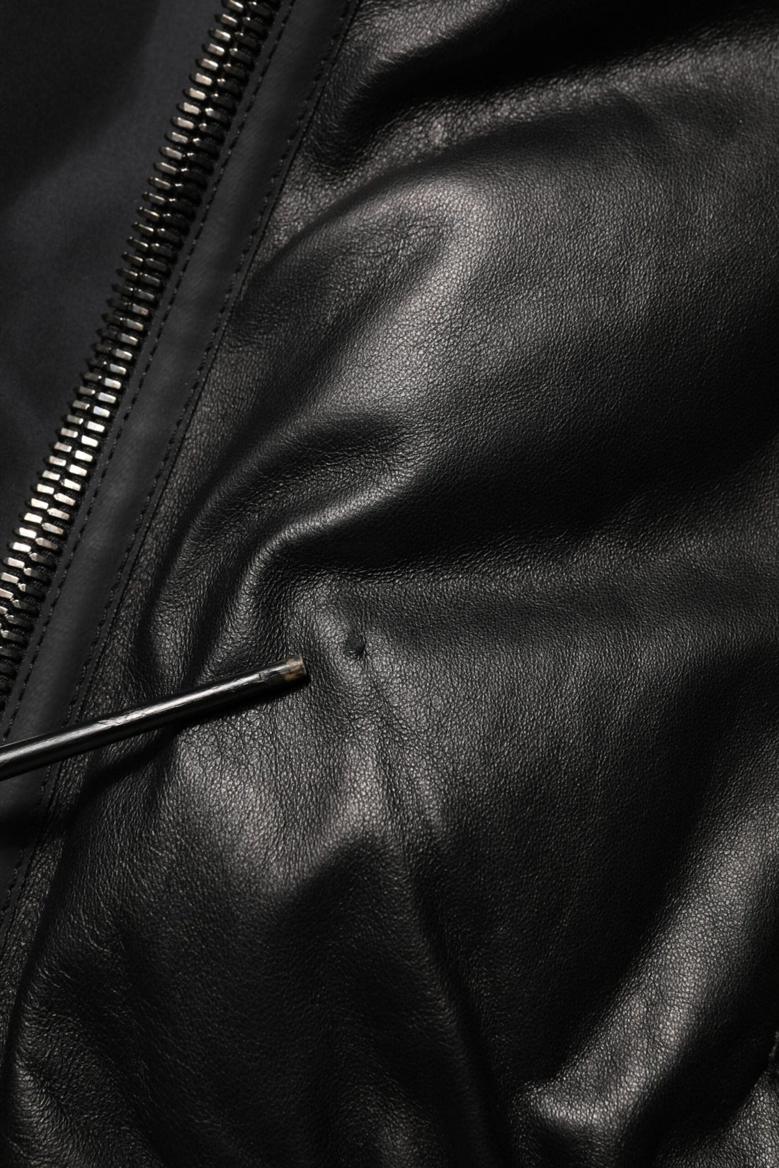 Dolce & Gabbana Black Leather Nylon FullZip Blouson Jacket - RIMODA
