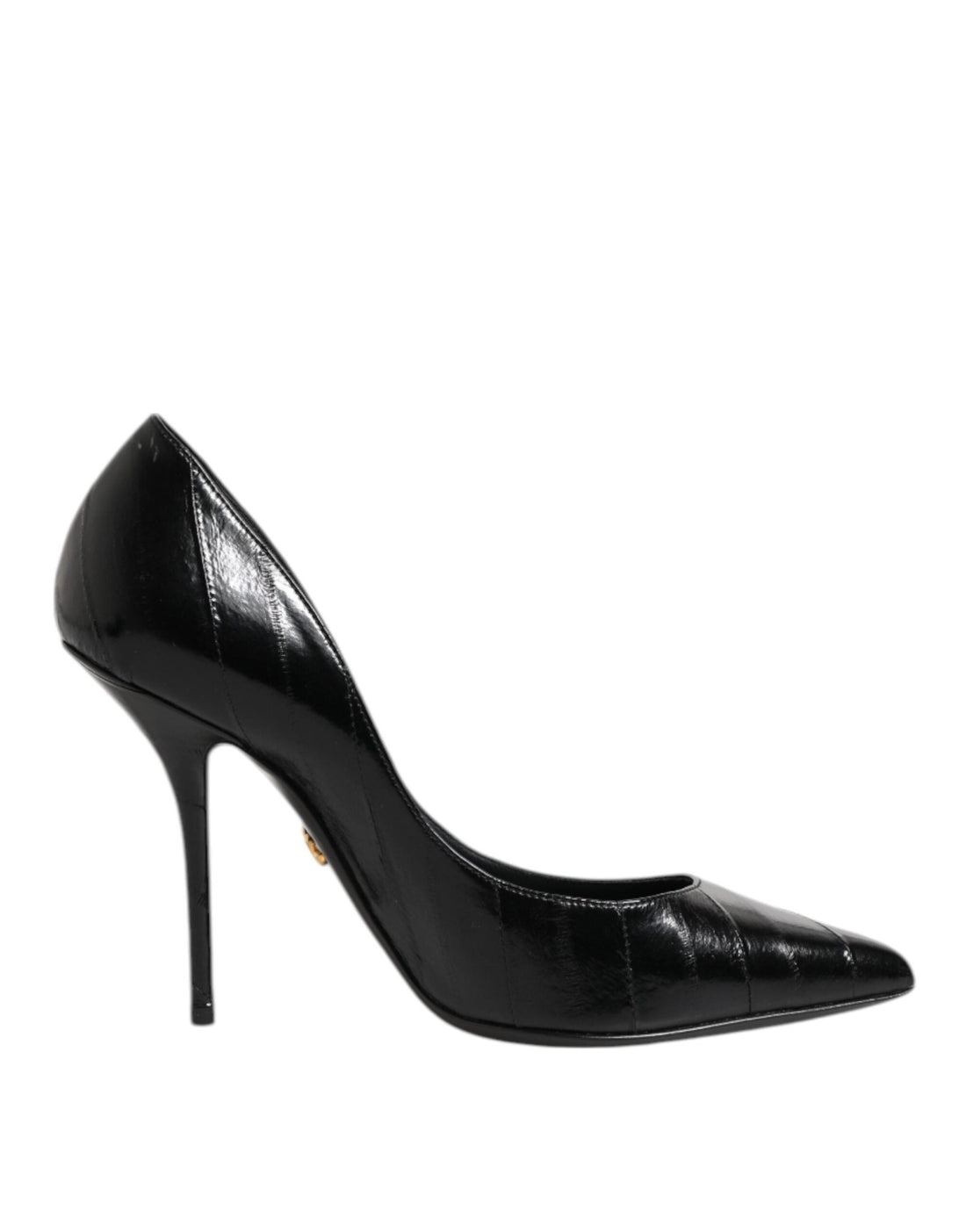 Dolce & Gabbana Black Leather Stiletto High Heels Pumps Shoes - RIMODA