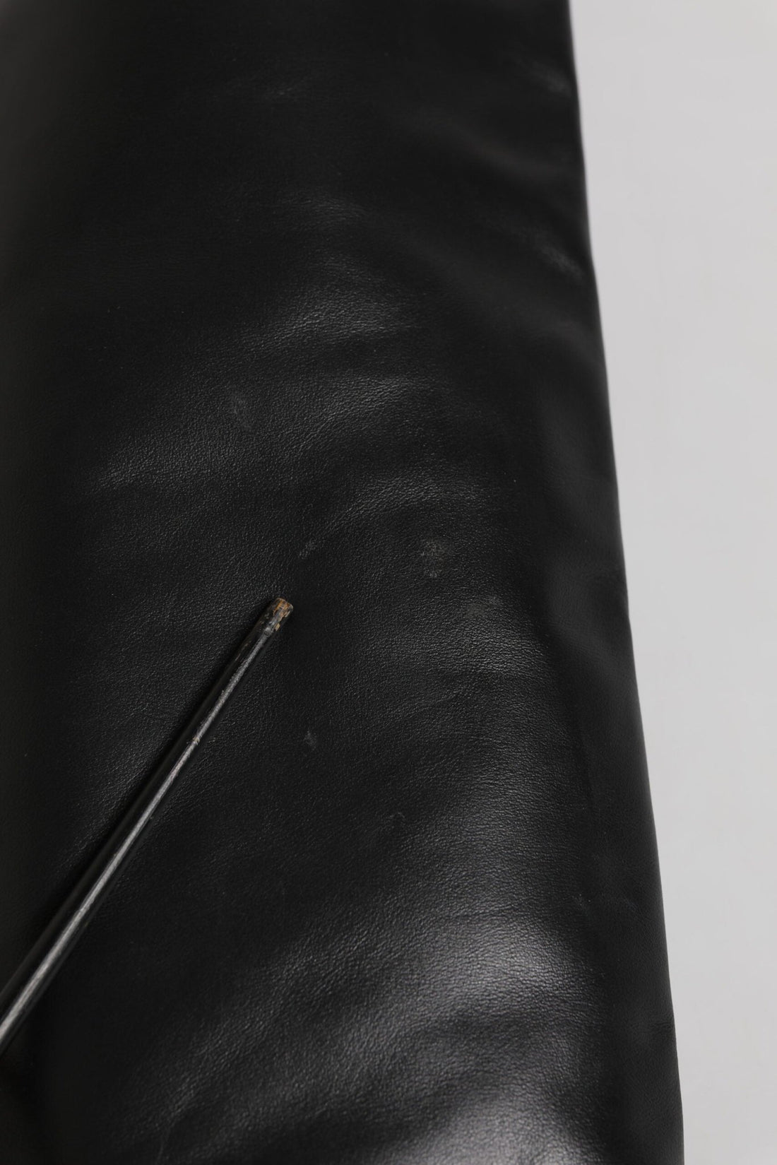Dolce & Gabbana Black Leather Stiletto Knee High Boots Shoes - RIMODA
