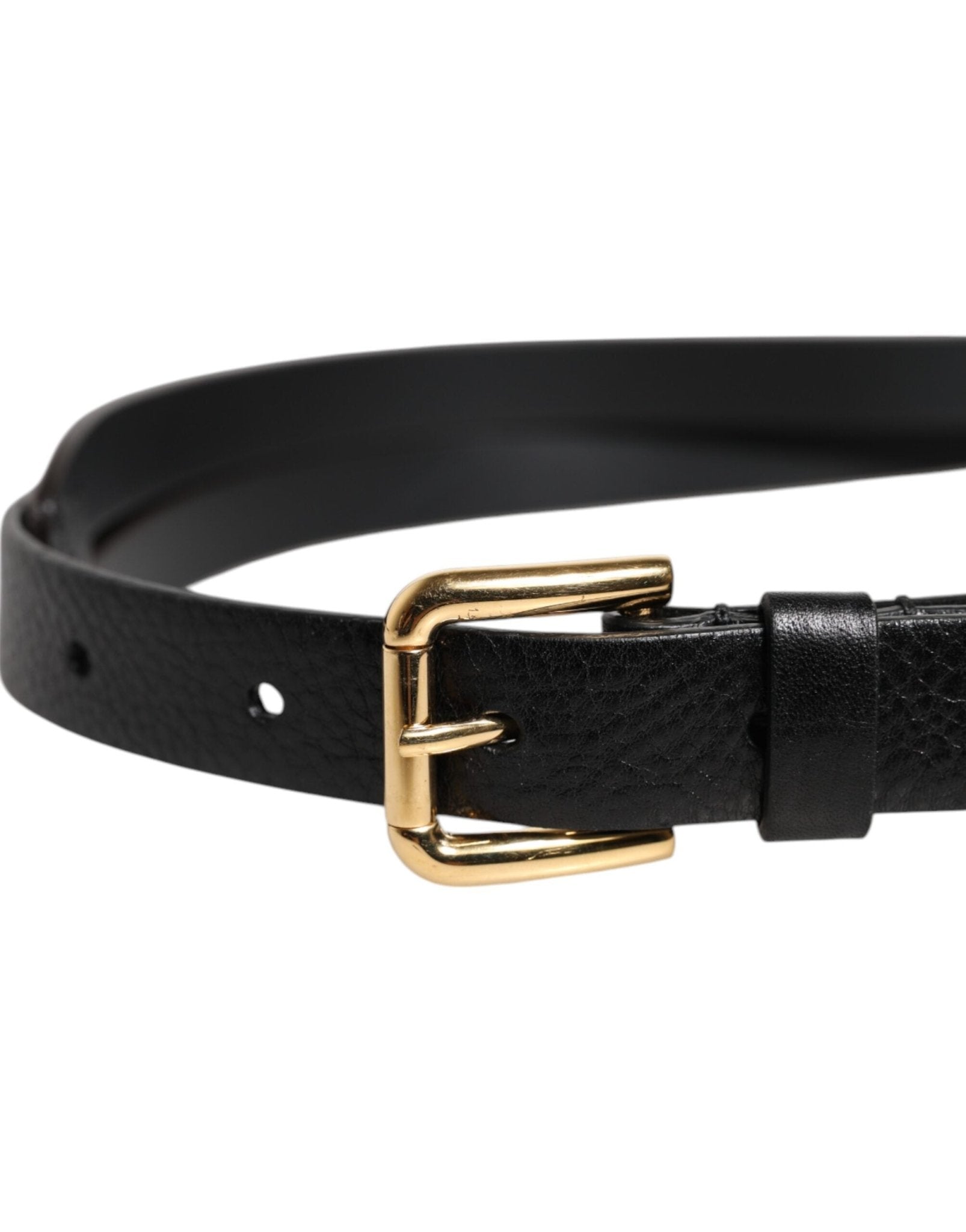 Dolce & Gabbana Black Leopard Classic Gold Metal Buckle Belt - RIMODA