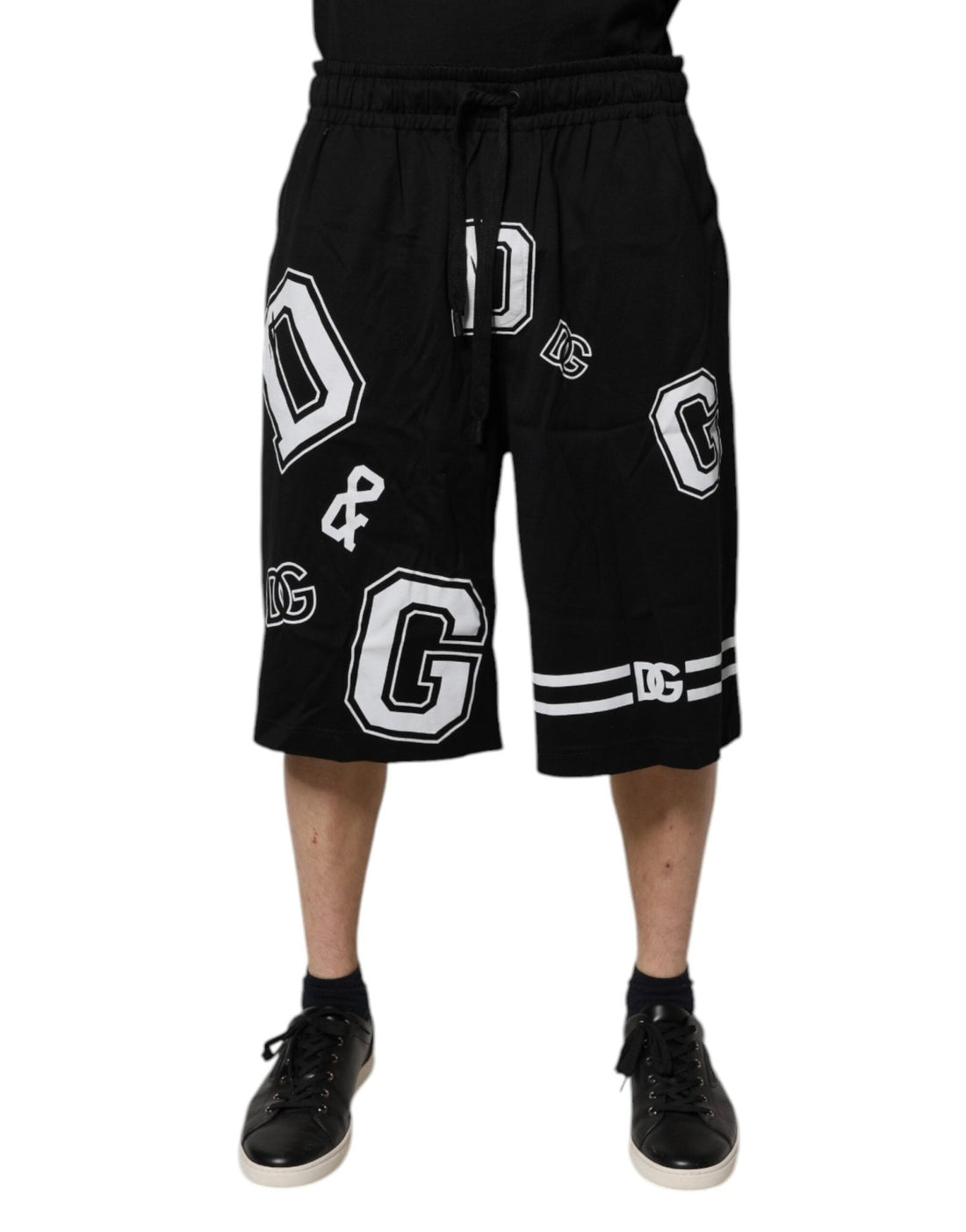 Dolce & Gabbana Black Logo Cotton Bermuda Sweatshorts Shorts - RIMODA