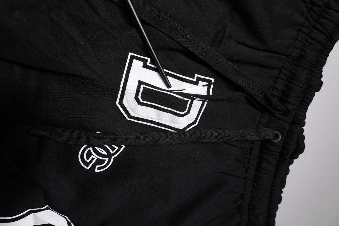Dolce & Gabbana Black Logo Cotton Bermuda Sweatshorts Shorts - RIMODA