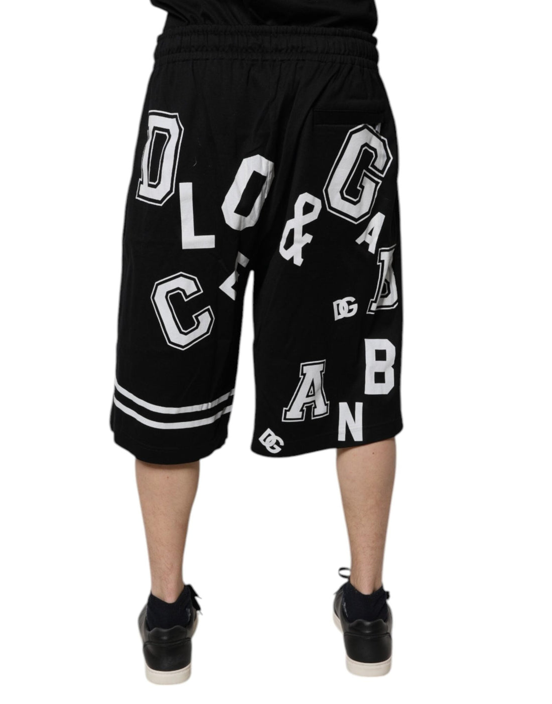 Dolce & Gabbana Black Logo Cotton Bermuda Sweatshorts Shorts - RIMODA