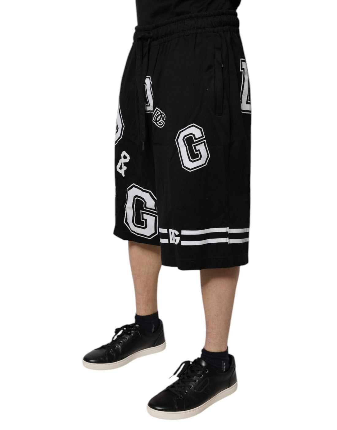 Dolce & Gabbana Black Logo Cotton Bermuda Sweatshorts Shorts - RIMODA