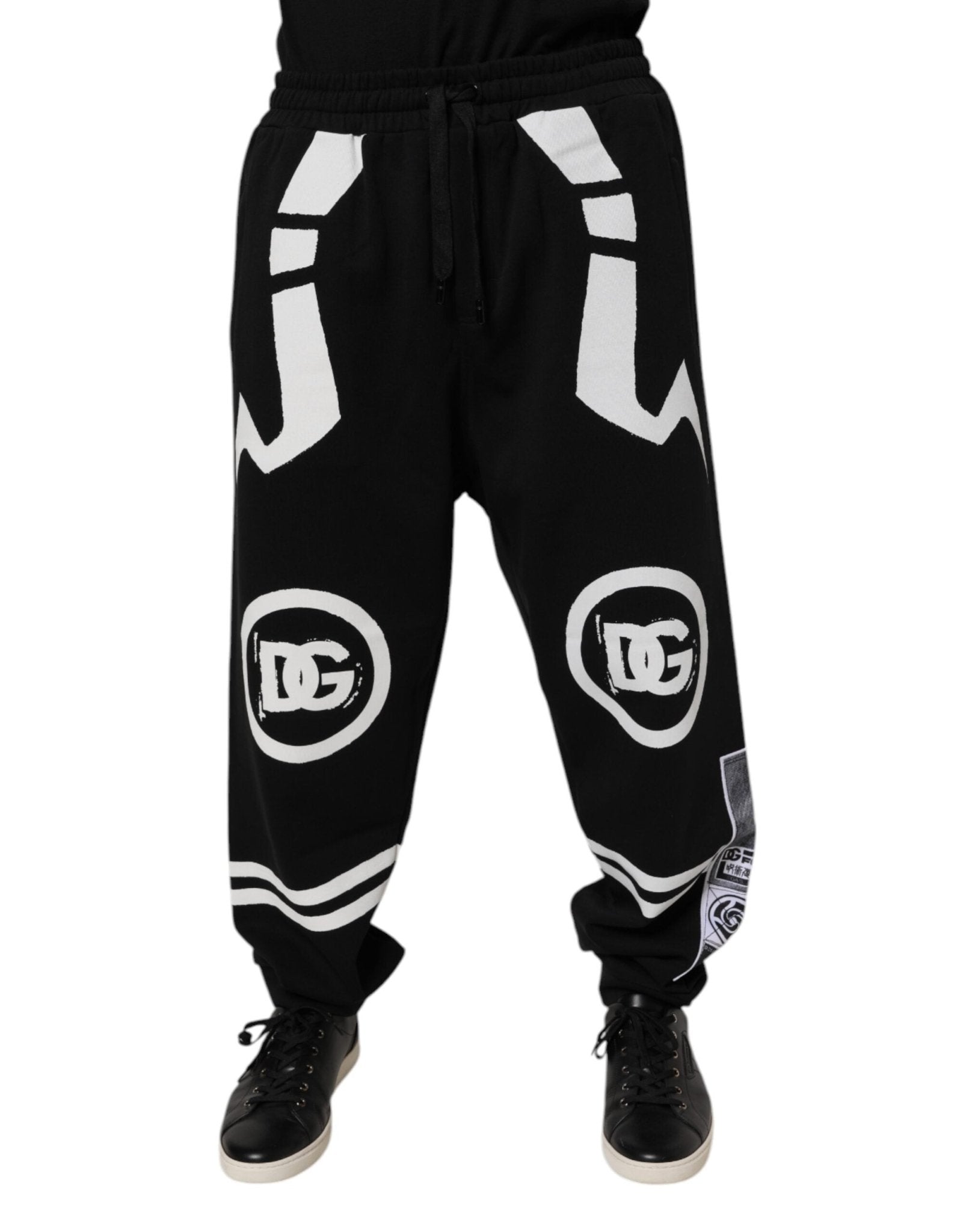 Dolce & Gabbana Black Logo Cotton Jogger Sweatpants Pants - RIMODA