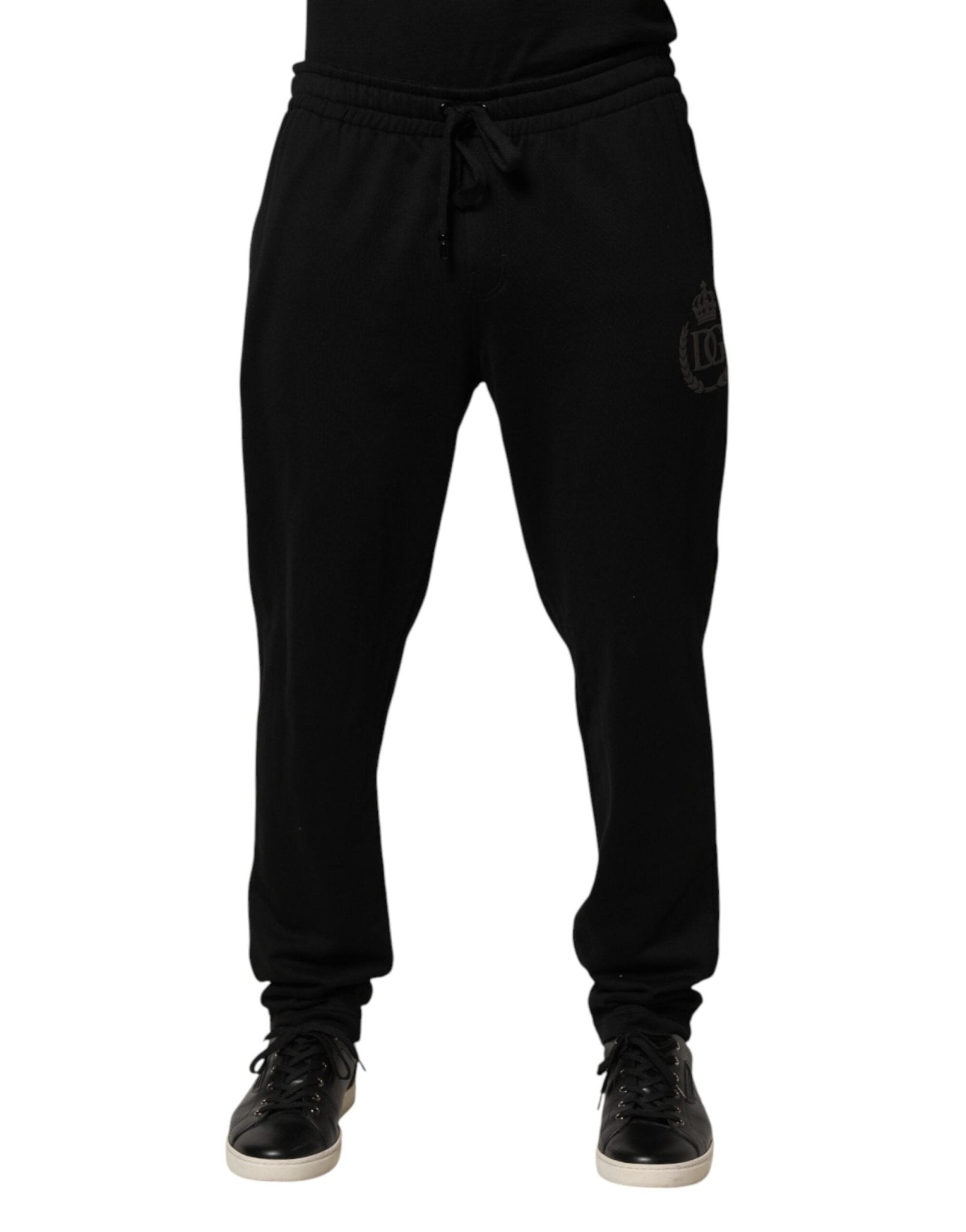 Dolce & Gabbana Black Logo Cotton Skinny Jogger Trouser Pants - RIMODA