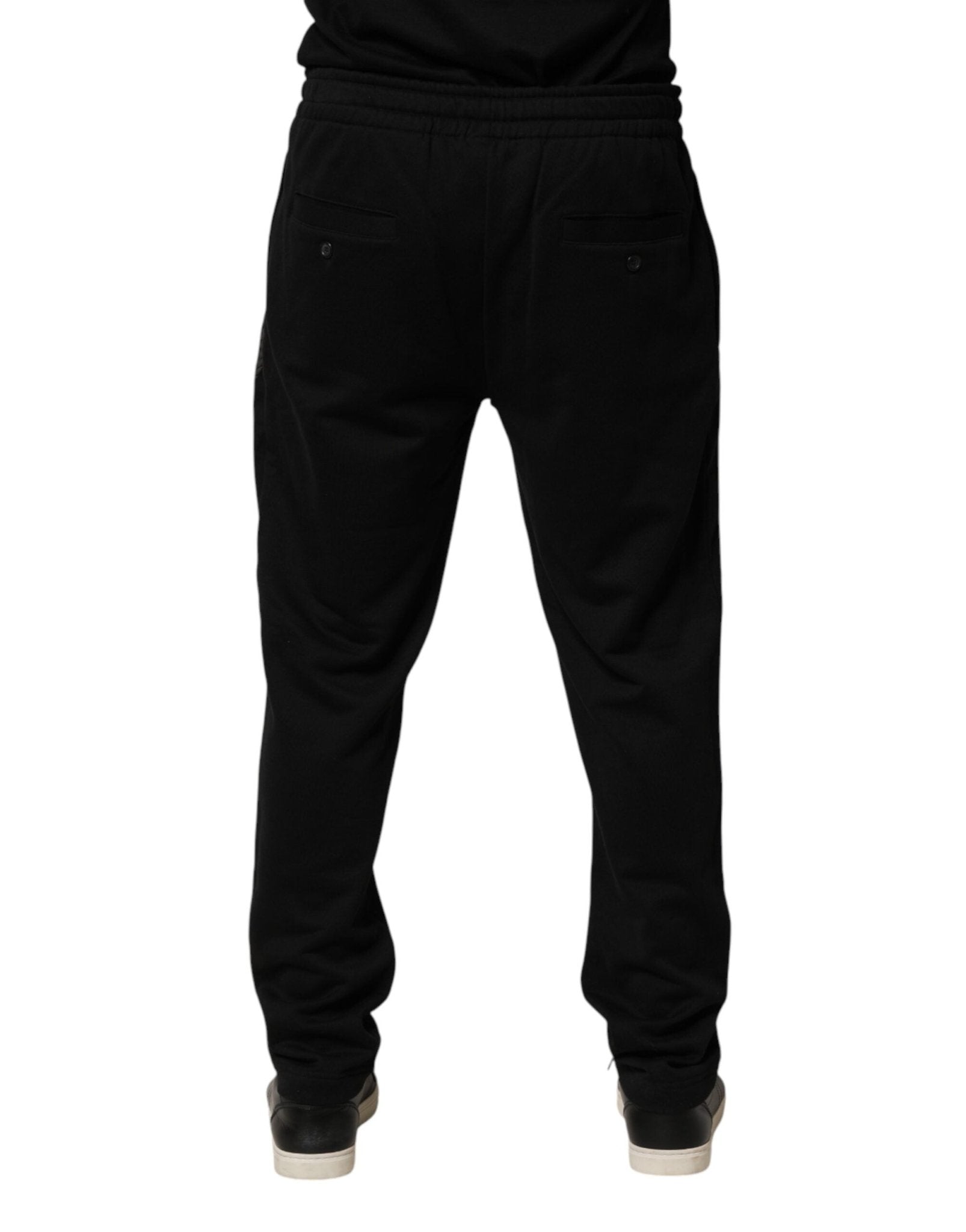 Dolce & Gabbana Black Logo Cotton Skinny Jogger Trouser Pants - RIMODA