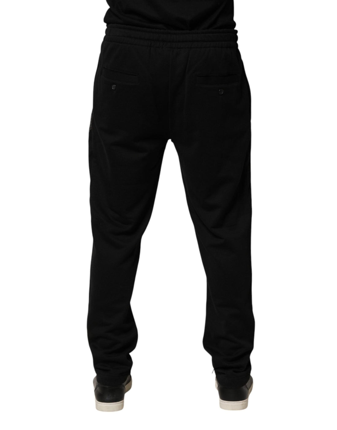 Dolce & Gabbana Black Logo Cotton Skinny Jogger Trouser Pants - RIMODA