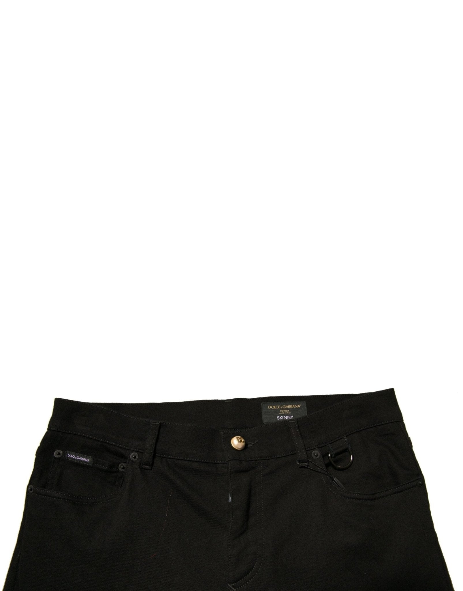 Dolce & Gabbana Black Logo Cotton Stretch Skinny Denim Jeans - RIMODA