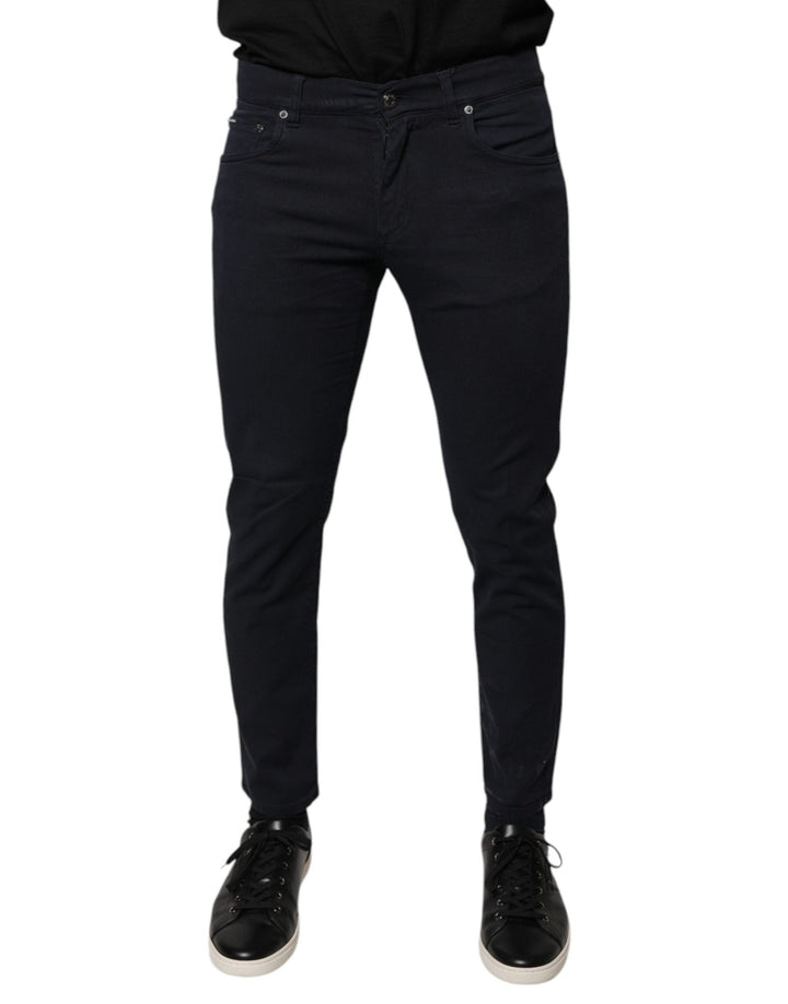 Dolce & Gabbana Black Logo Cotton Stretch Skinny Denim Jeans - RIMODA