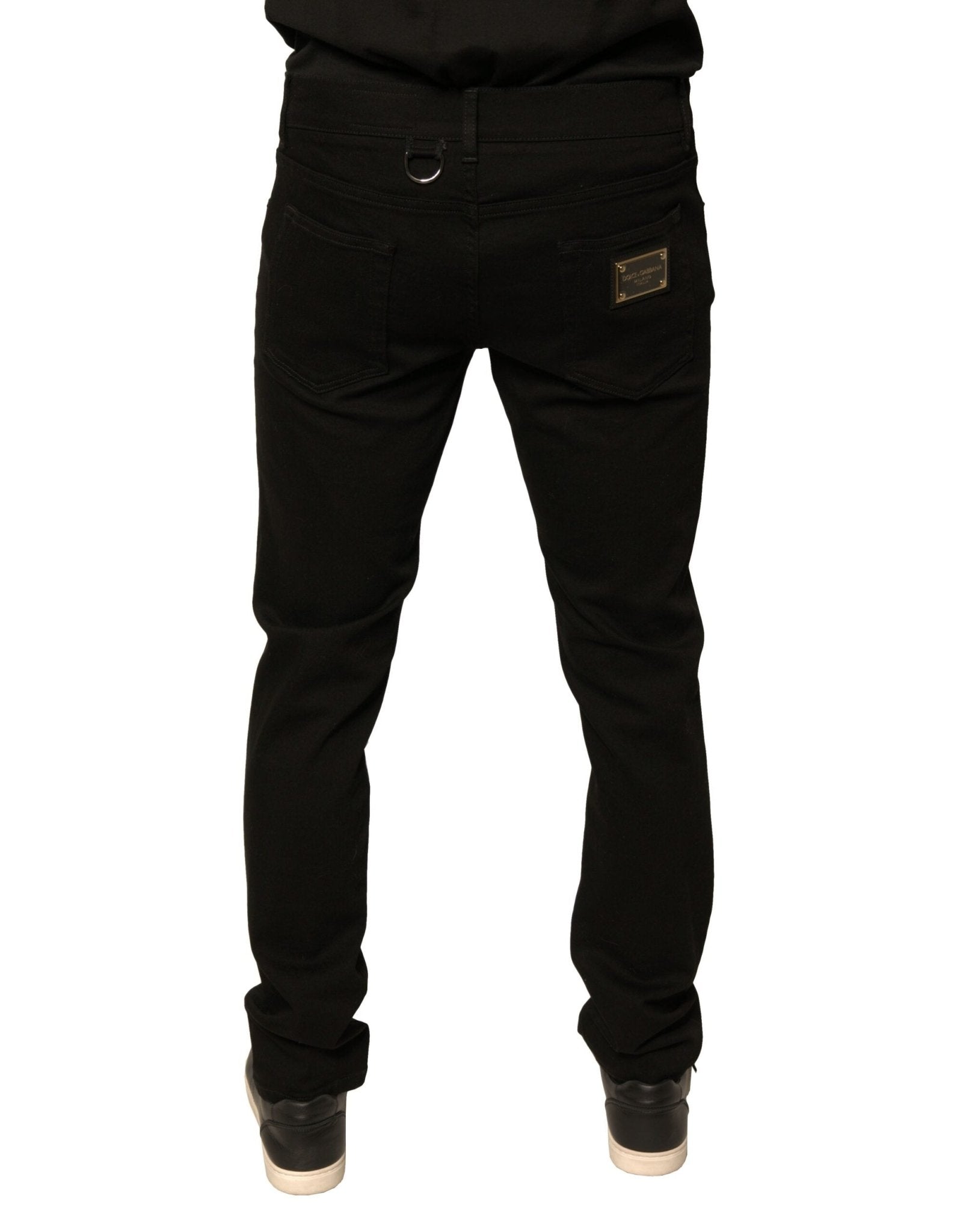 Dolce & Gabbana Black Logo Cotton Stretch Skinny Denim Jeans - RIMODA