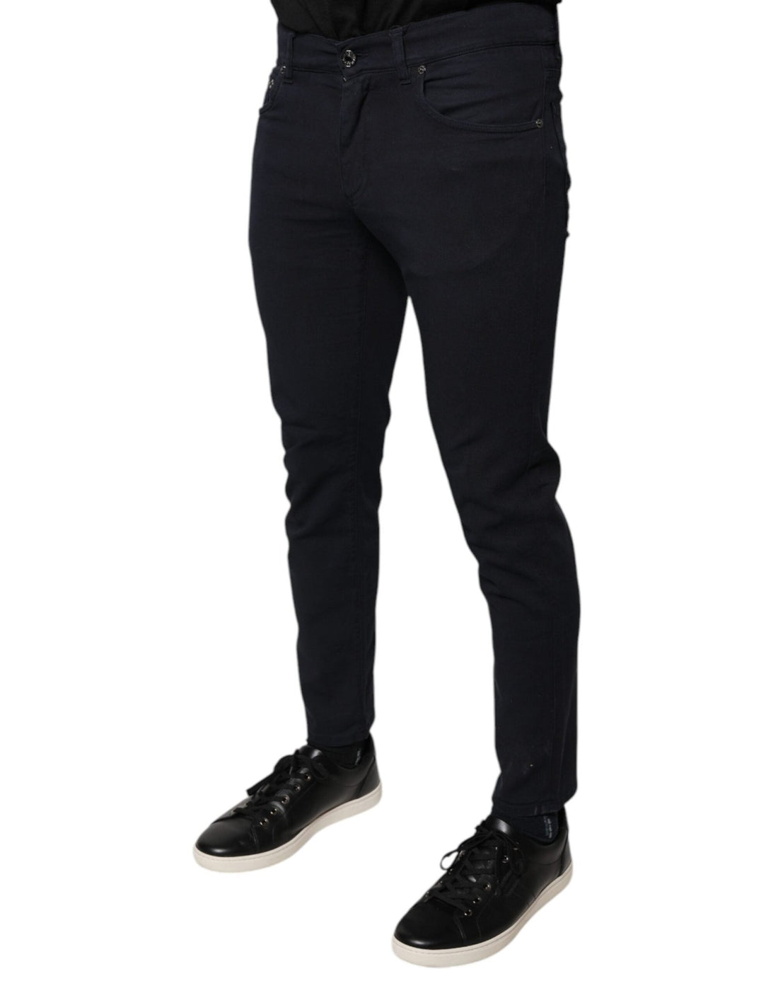 Dolce & Gabbana Black Logo Cotton Stretch Skinny Denim Jeans - RIMODA