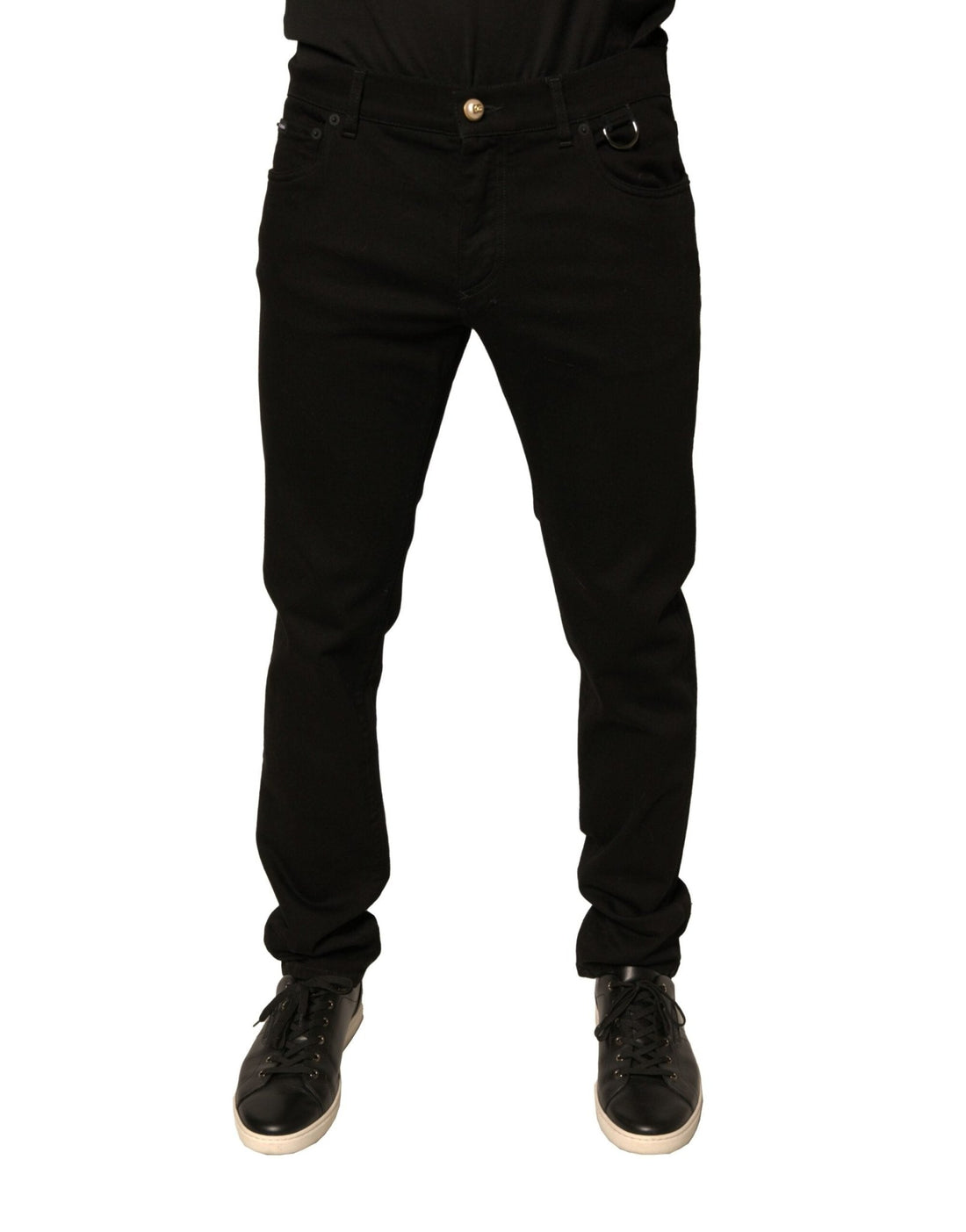Dolce & Gabbana Black Logo Cotton Stretch Skinny Denim Jeans - RIMODA
