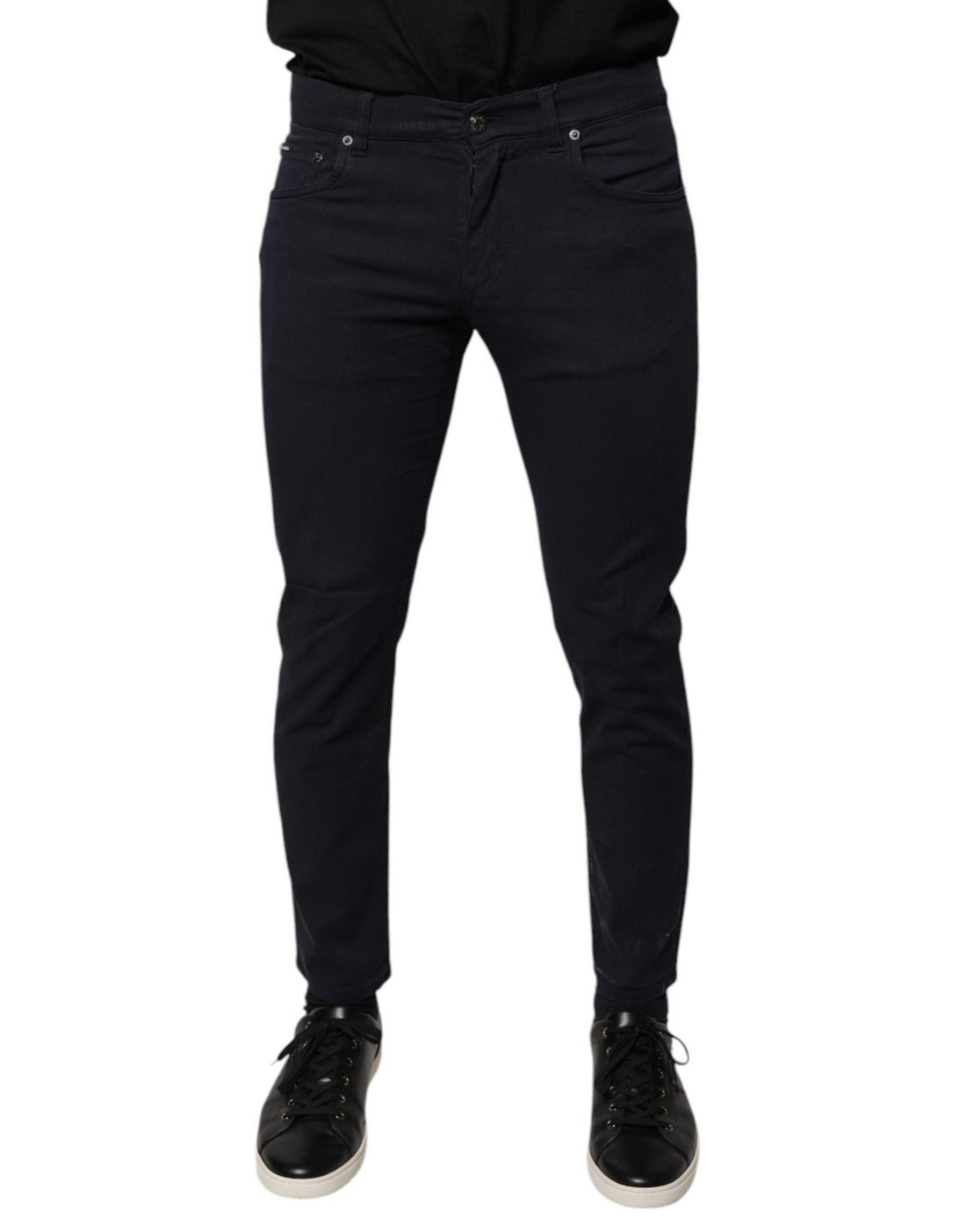 Dolce & Gabbana Black Logo Cotton Stretch Skinny Denim Jeans - RIMODA