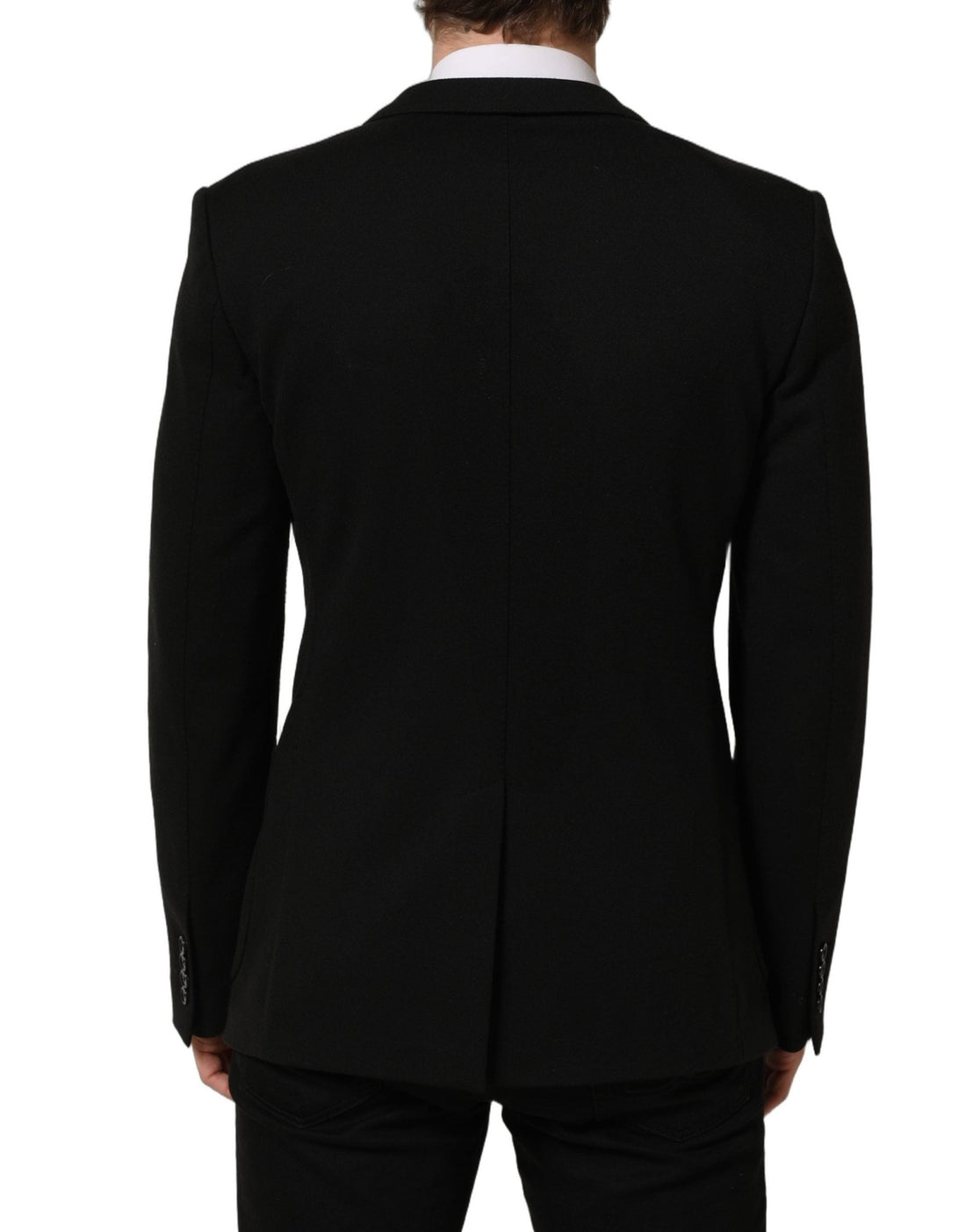 Dolce & Gabbana Black Logo Crest SingleBreasted Coat Blazer - RIMODA