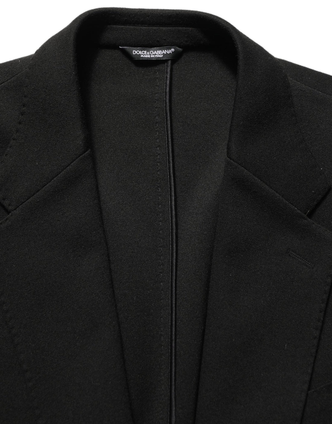 Dolce & Gabbana Black Logo Crest SingleBreasted Coat Blazer - RIMODA