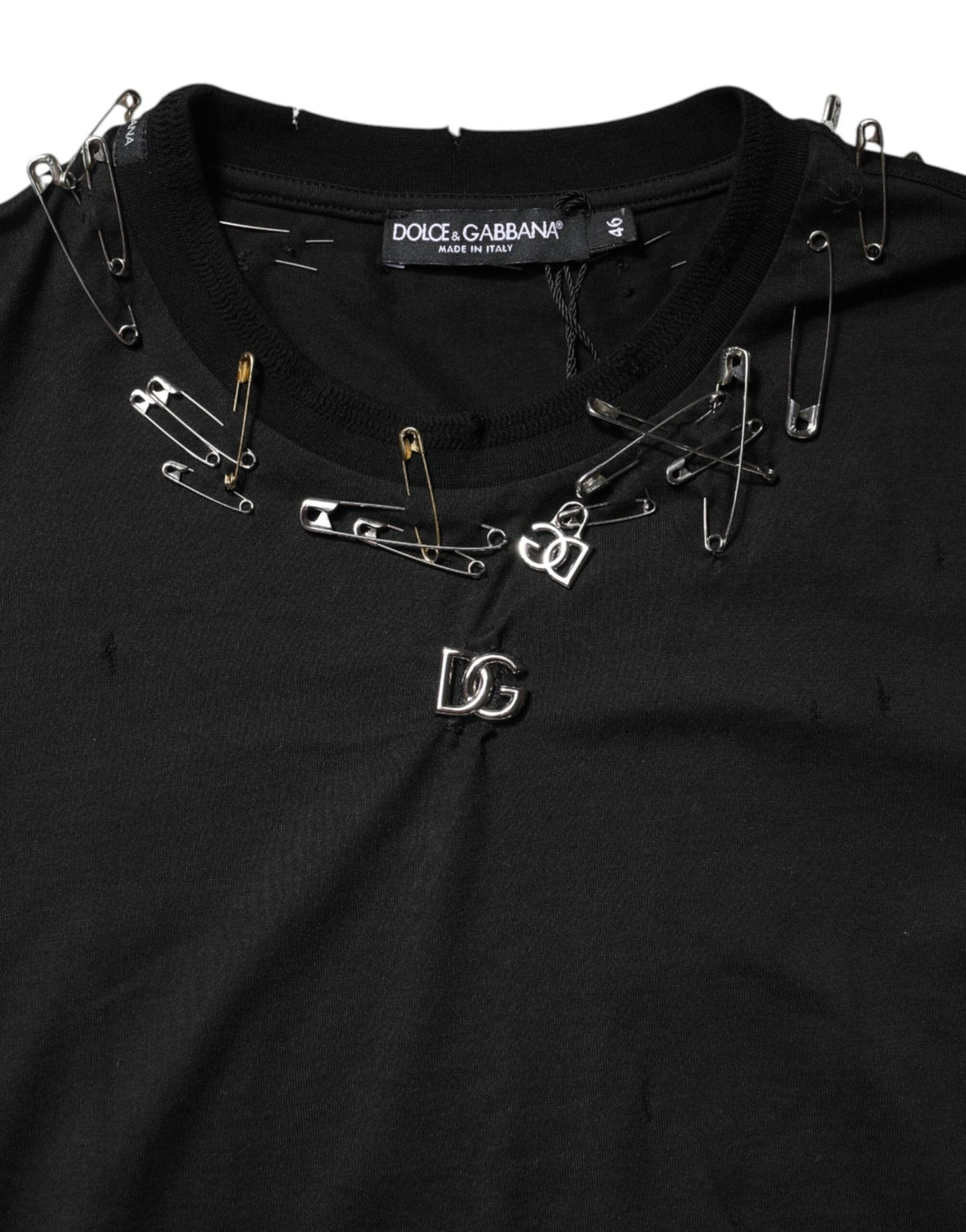 Dolce & Gabbana Black Logo Embellish Short Sleeves T-shirt - RIMODA