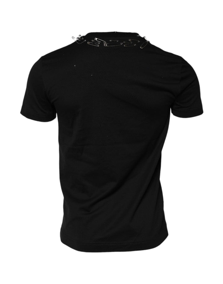 Dolce & Gabbana Black Logo Embellish Short Sleeves T-shirt - RIMODA