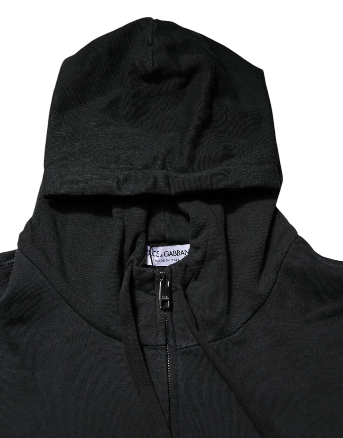 Dolce & Gabbana Black Logo Full Zip Hooded Men Sweatshirt Sweater - RIMODA