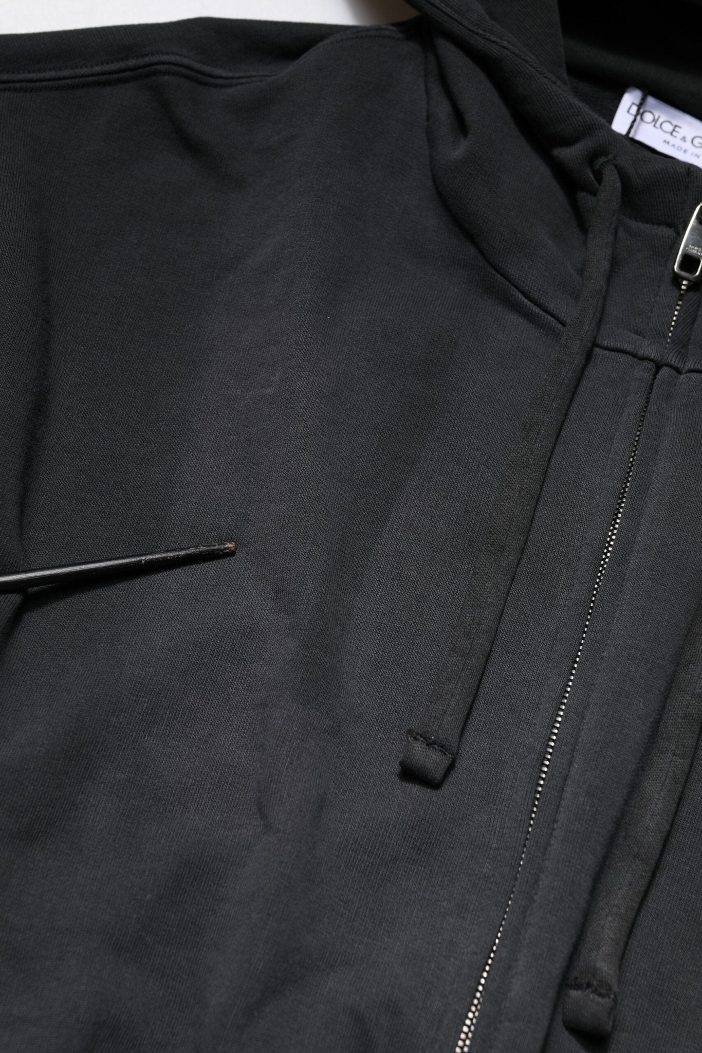 Dolce & Gabbana Black Logo Full Zip Hooded Men Sweatshirt Sweater - RIMODA