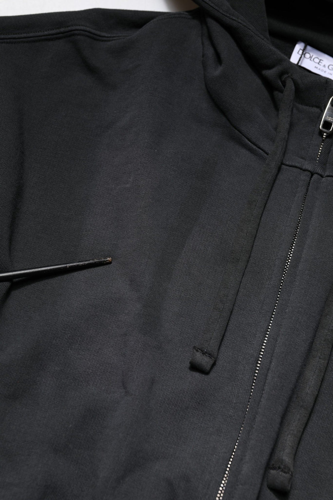 Dolce & Gabbana Black Logo Full Zip Hooded Men Sweatshirt Sweater - RIMODA