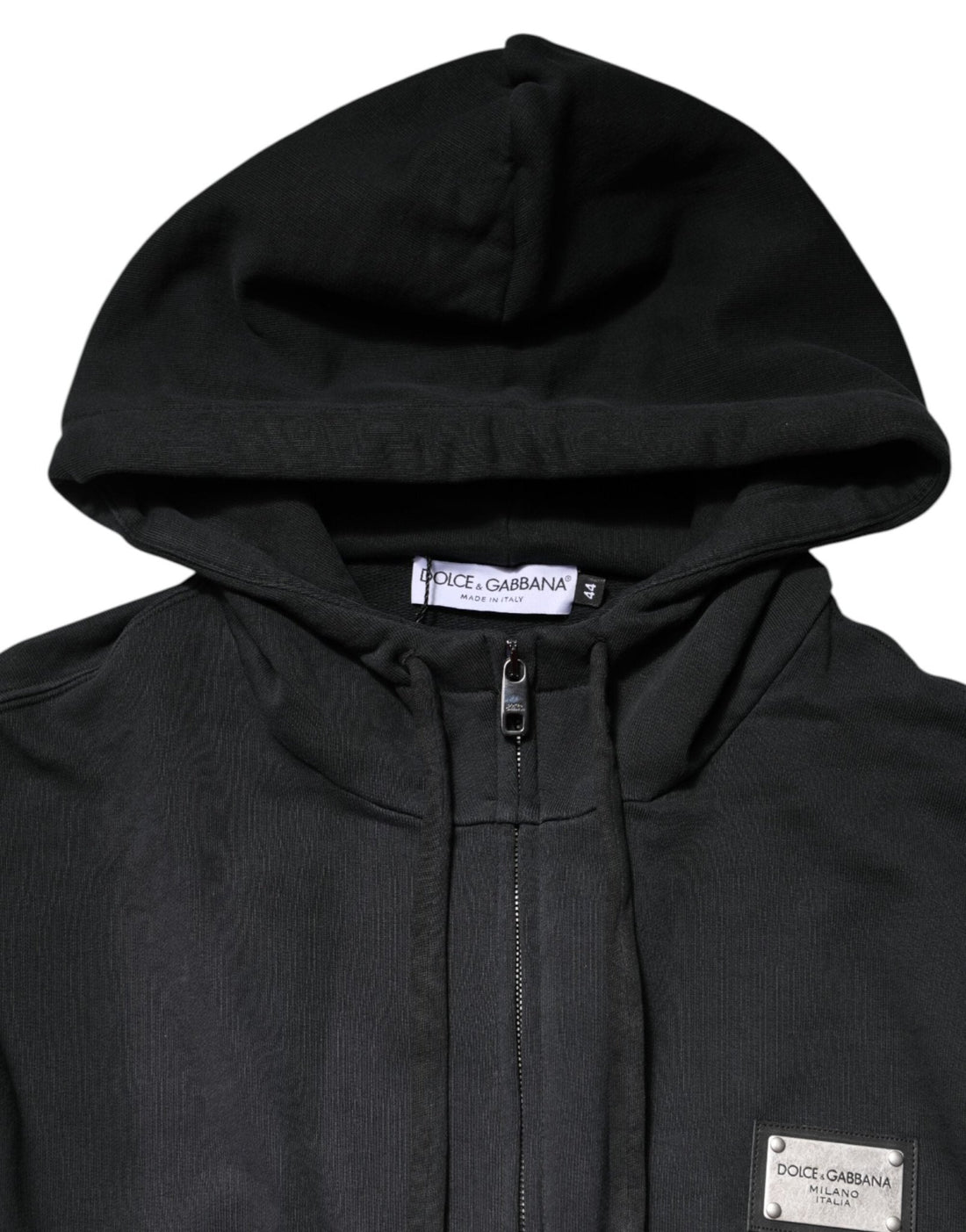 Dolce & Gabbana Black Logo Full Zip Hooded Men Sweatshirt Sweater - RIMODA