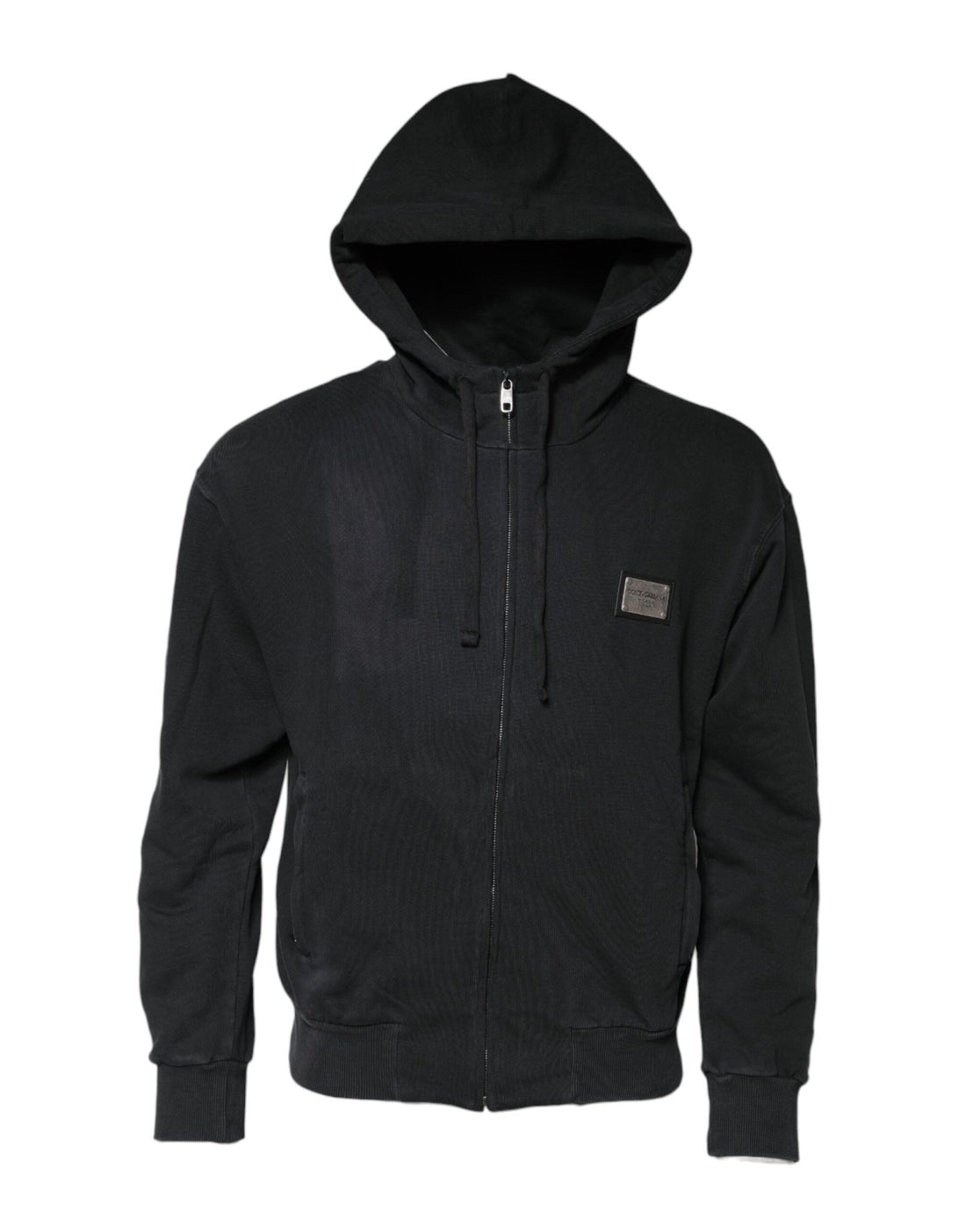Dolce & Gabbana Black Logo Full Zip Hooded Men Sweatshirt Sweater - RIMODA