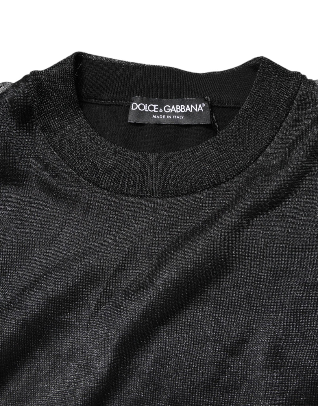 Dolce & Gabbana Black Logo Knitted Crewneck Pullover Sweater - RIMODA