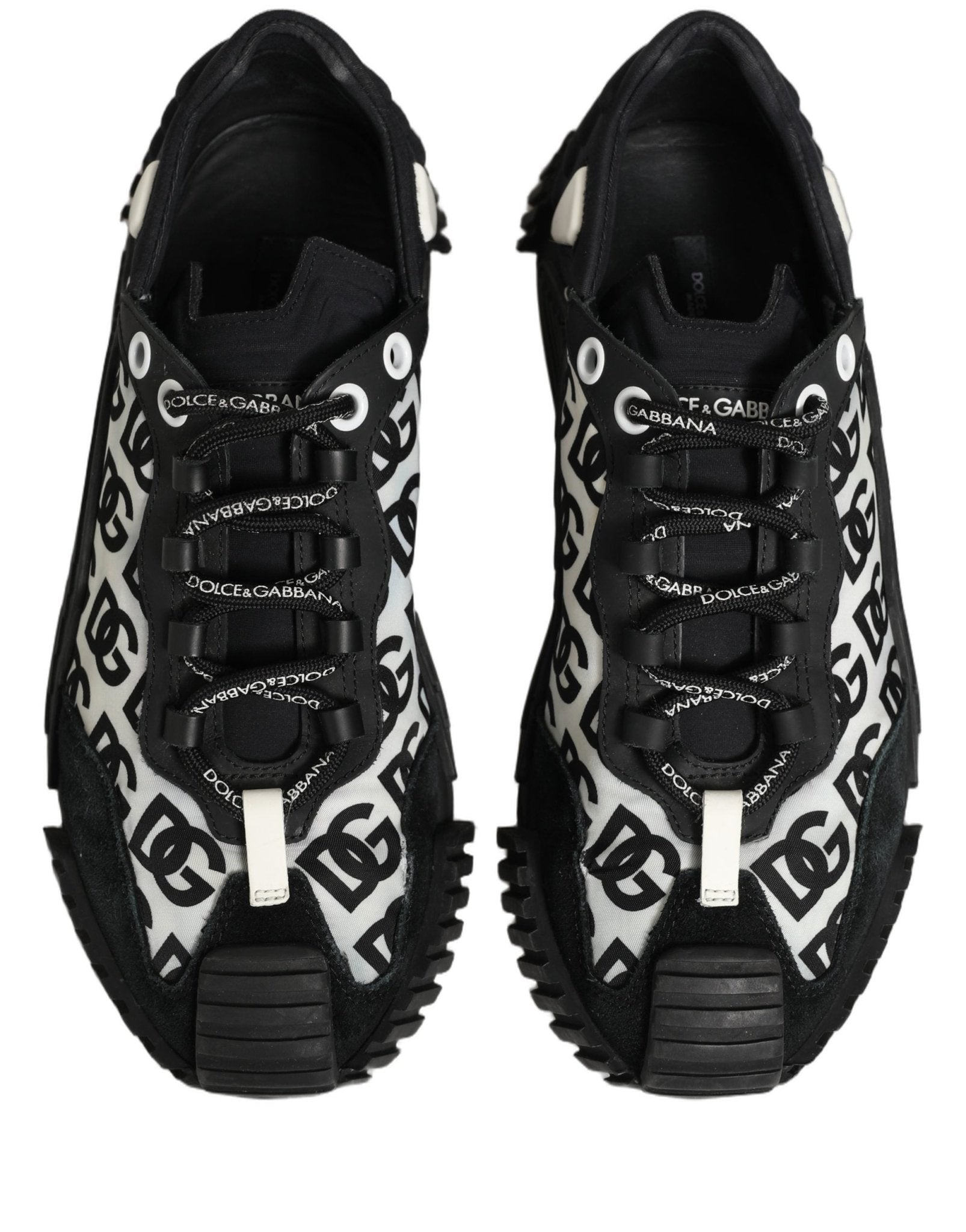 Dolce & Gabbana Black Logo Lace Up Low Top NS1 Men Sneakers Shoes - RIMODA