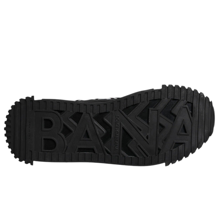 Dolce & Gabbana Black Logo Lace Up Low Top NS1 Sneakers - RIMODA