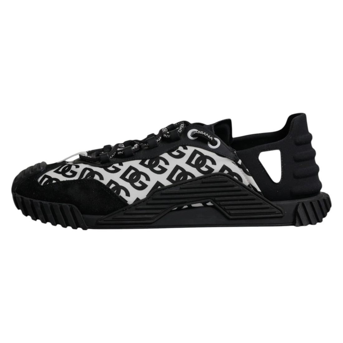 Dolce & Gabbana Black Logo Lace Up Low Top NS1 Sneakers - RIMODA