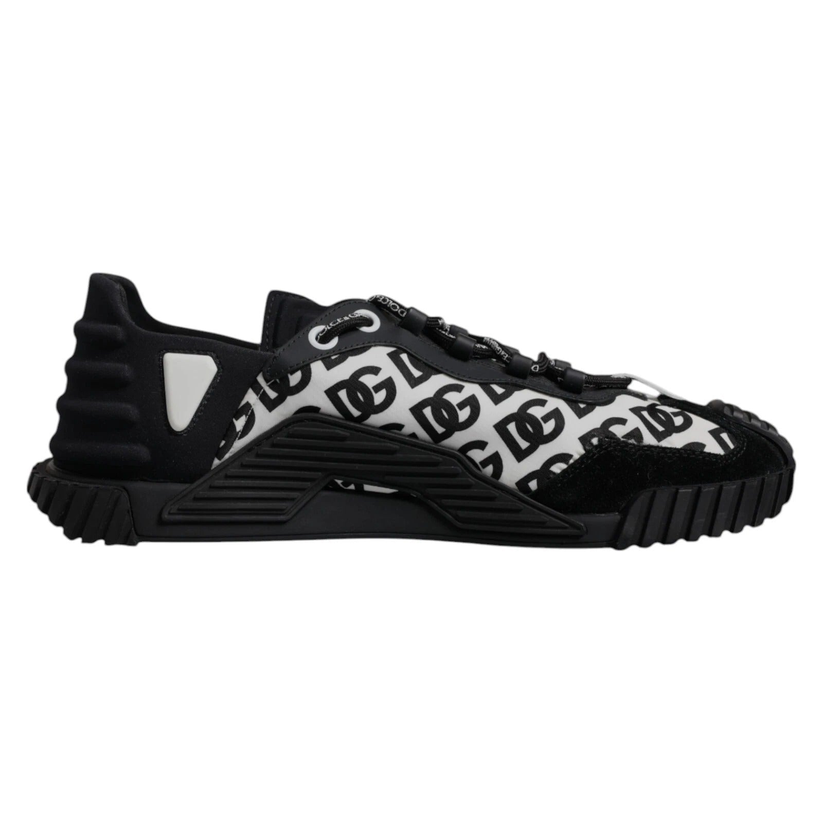 Dolce & Gabbana Black Logo Lace Up Low Top NS1 Sneakers - RIMODA