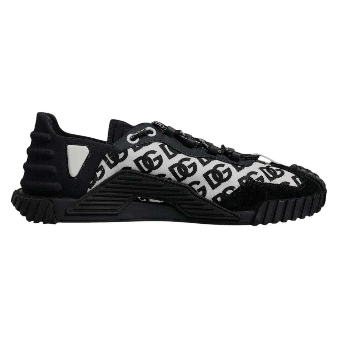 Dolce & Gabbana Black Logo Lace Up Low Top NS1 Sneakers - RIMODA