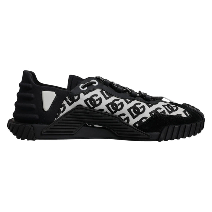 Dolce & Gabbana Black Logo Lace Up Low Top NS1 Sneakers - RIMODA