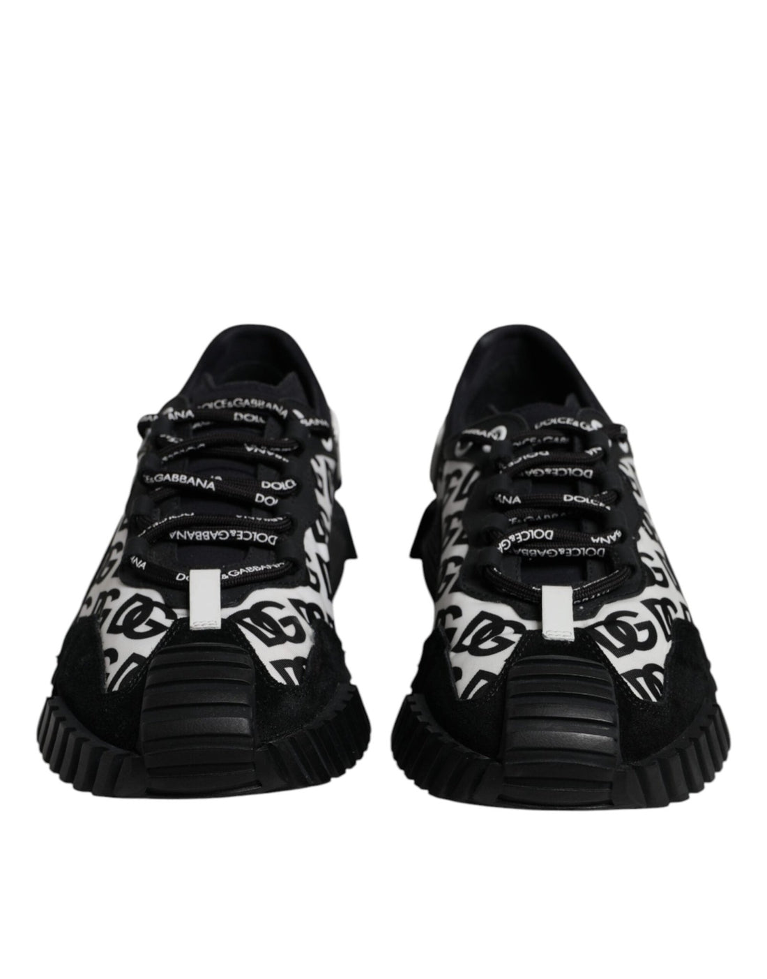 Dolce & Gabbana Black Logo Lace Up Low Top NS1 Sneakers Shoes - RIMODA