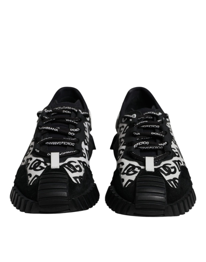 Dolce & Gabbana Black Logo Lace Up Low Top NS1 Sneakers Shoes - RIMODA