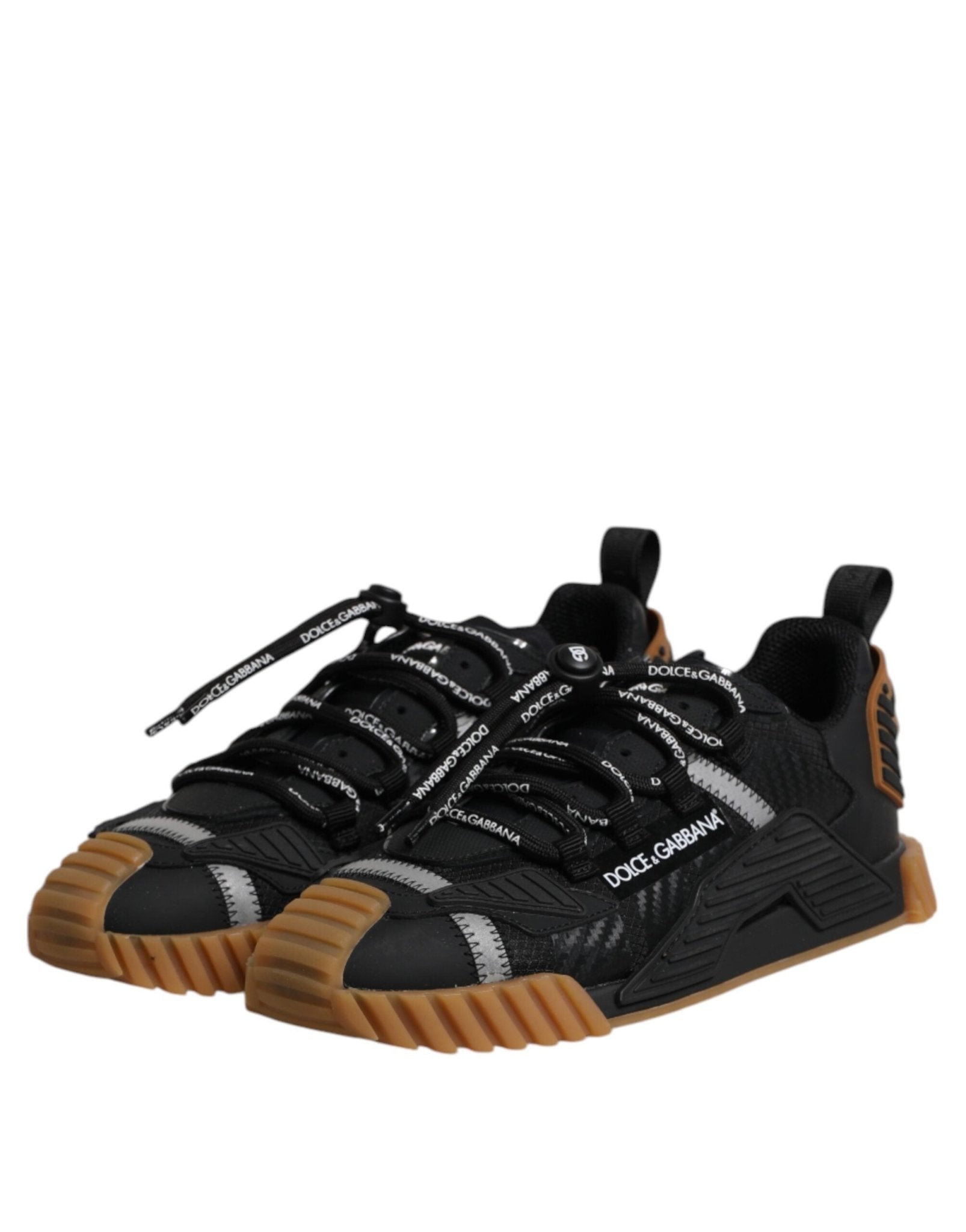 Dolce & Gabbana Black Logo Lace Up Low Top NS1 Sneakers Shoes - RIMODA