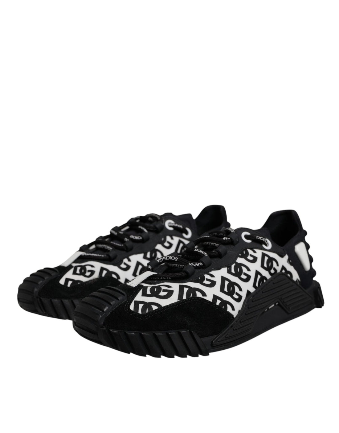 Dolce & Gabbana Black Logo Lace Up Low Top NS1 Sneakers Shoes - RIMODA