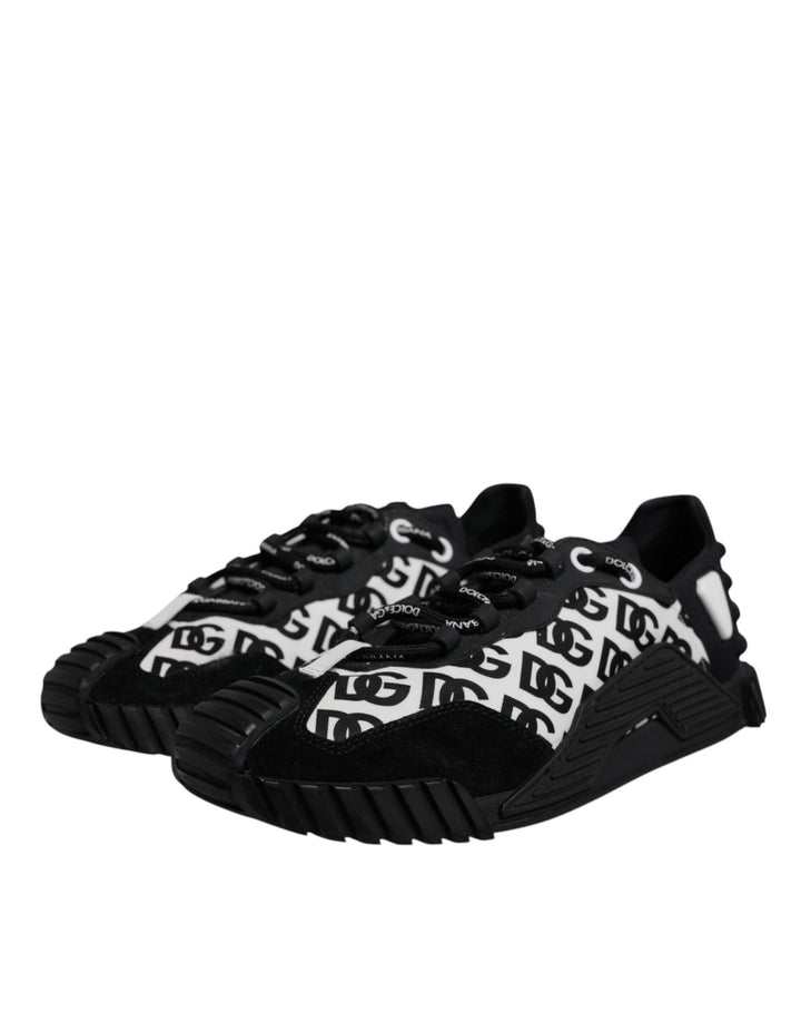 Dolce & Gabbana Black Logo Lace Up Low Top NS1 Sneakers Shoes - RIMODA