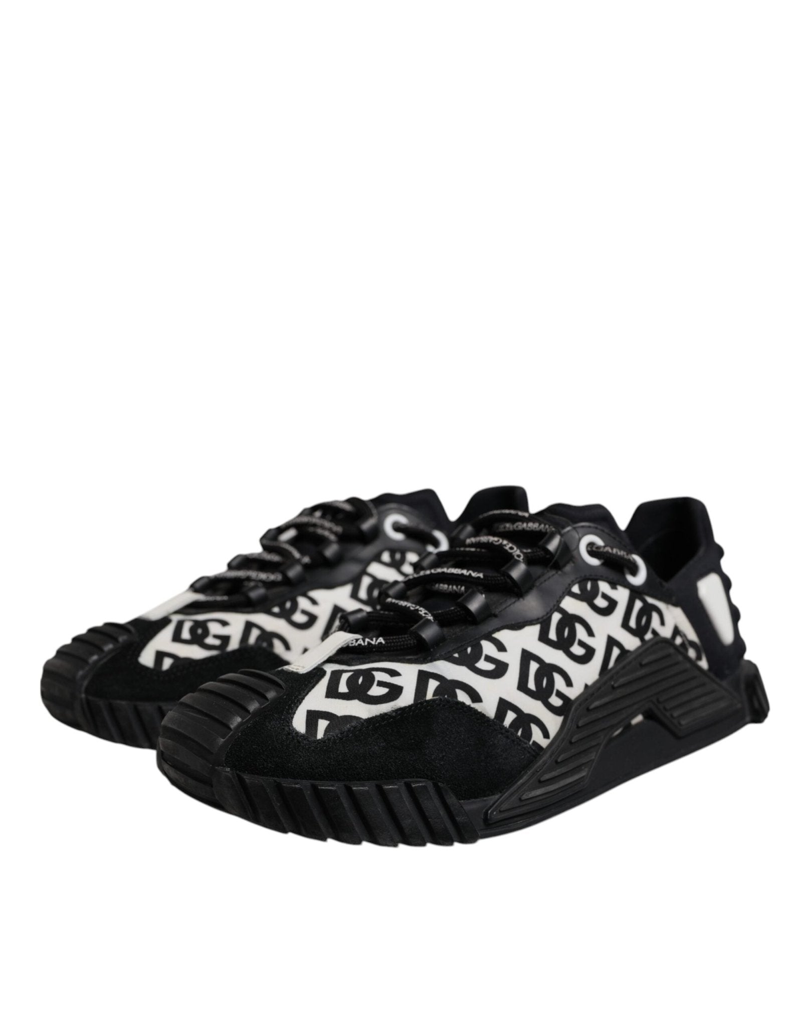 Dolce & Gabbana Black Logo Lace Up Low Top NS1 Sneakers Shoes - RIMODA