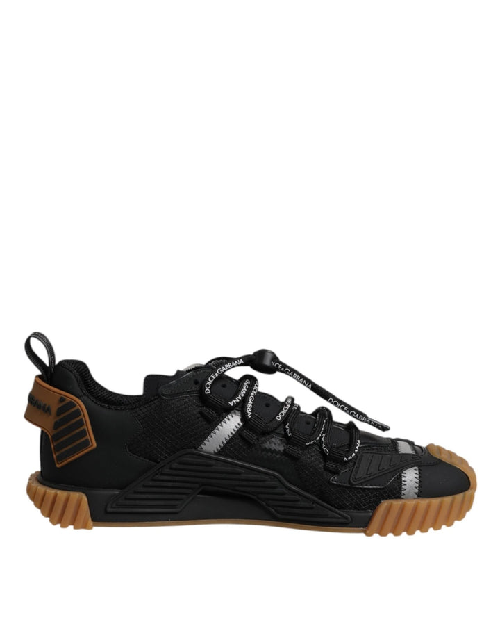 Dolce & Gabbana Black Logo Lace Up Low Top NS1 Sneakers Shoes - RIMODA