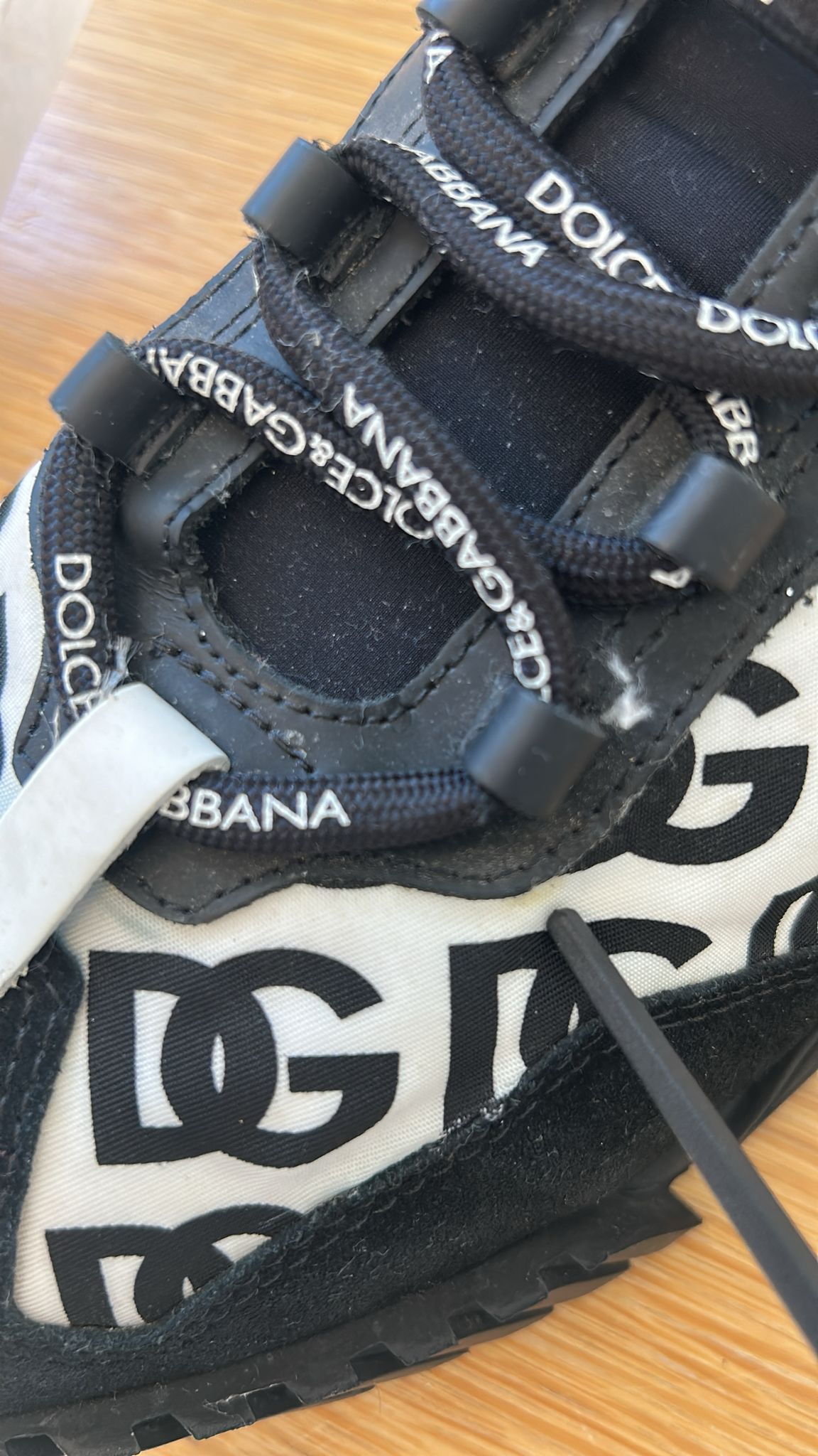 Dolce & Gabbana Black Logo Lace Up Low Top NS1 Sneakers Shoes - RIMODA