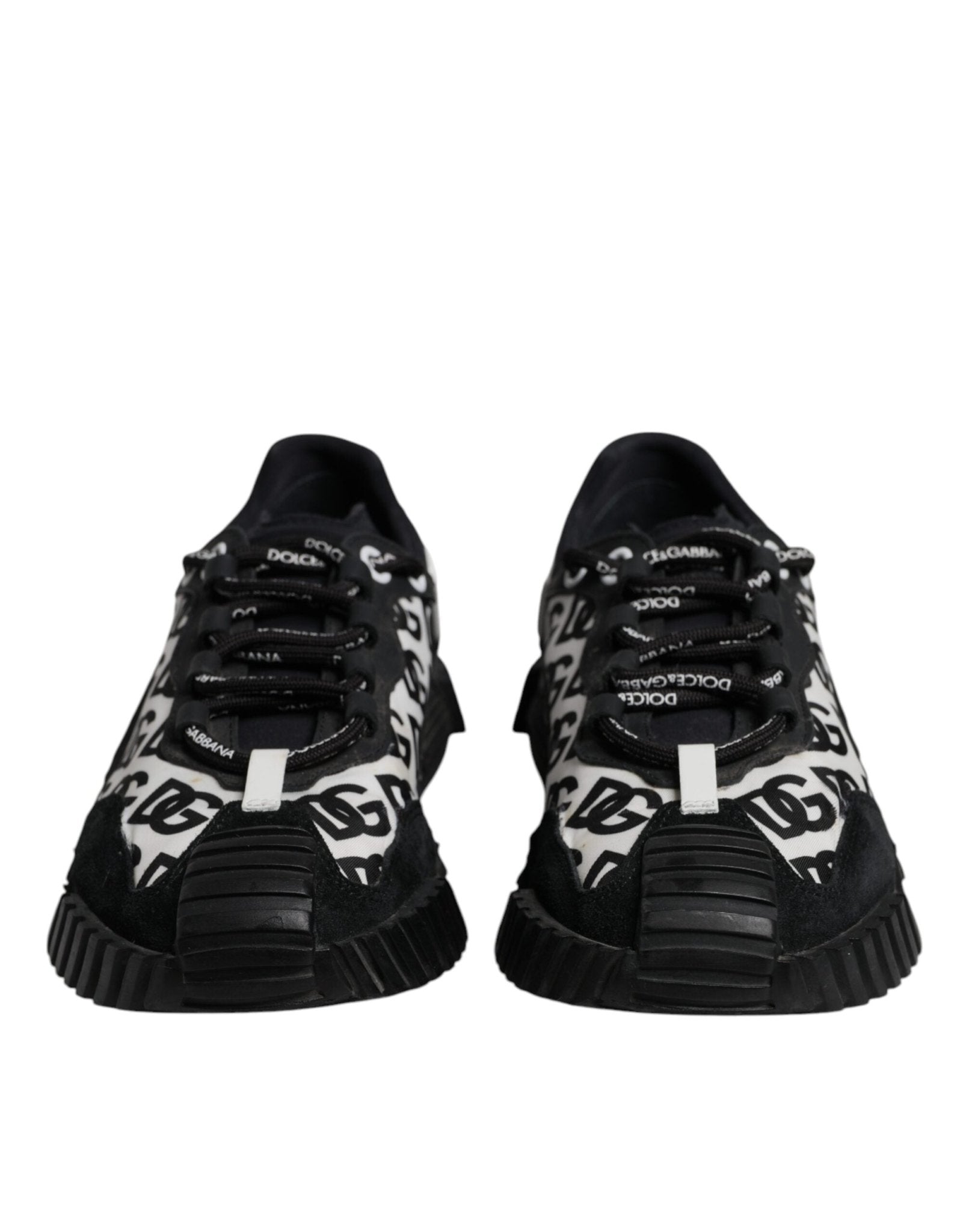 Dolce & Gabbana Black Logo Lace Up Low Top NS1 Sneakers Shoes - RIMODA