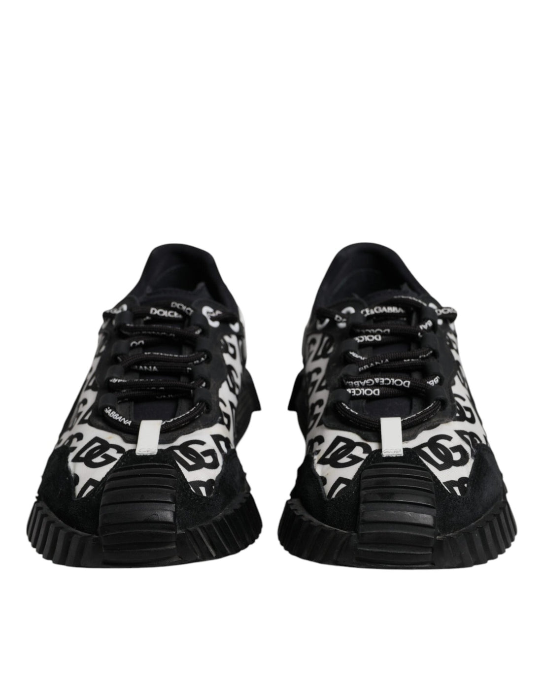 Dolce & Gabbana Black Logo Lace Up Low Top NS1 Sneakers Shoes - RIMODA