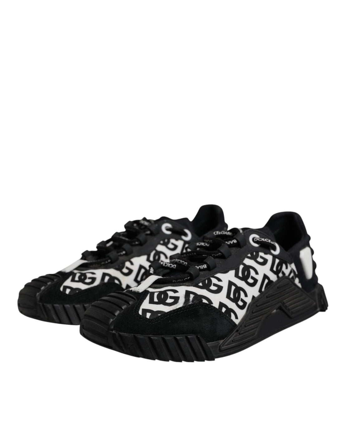 Dolce & Gabbana Black Logo Lace Up Low Top NS1 Sneakers Shoes - RIMODA
