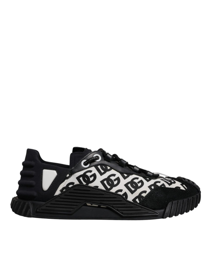 Dolce & Gabbana Black Logo Lace Up Low Top NS1 Sneakers Shoes - RIMODA