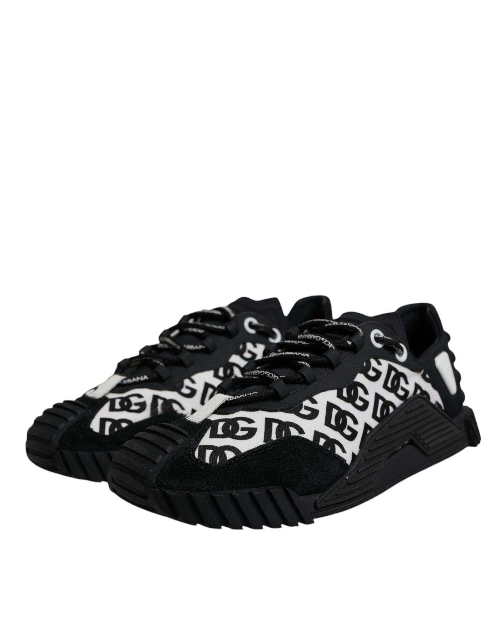 Dolce & Gabbana Black Logo Lace Up Low Top NS1 Sneakers Shoes - RIMODA