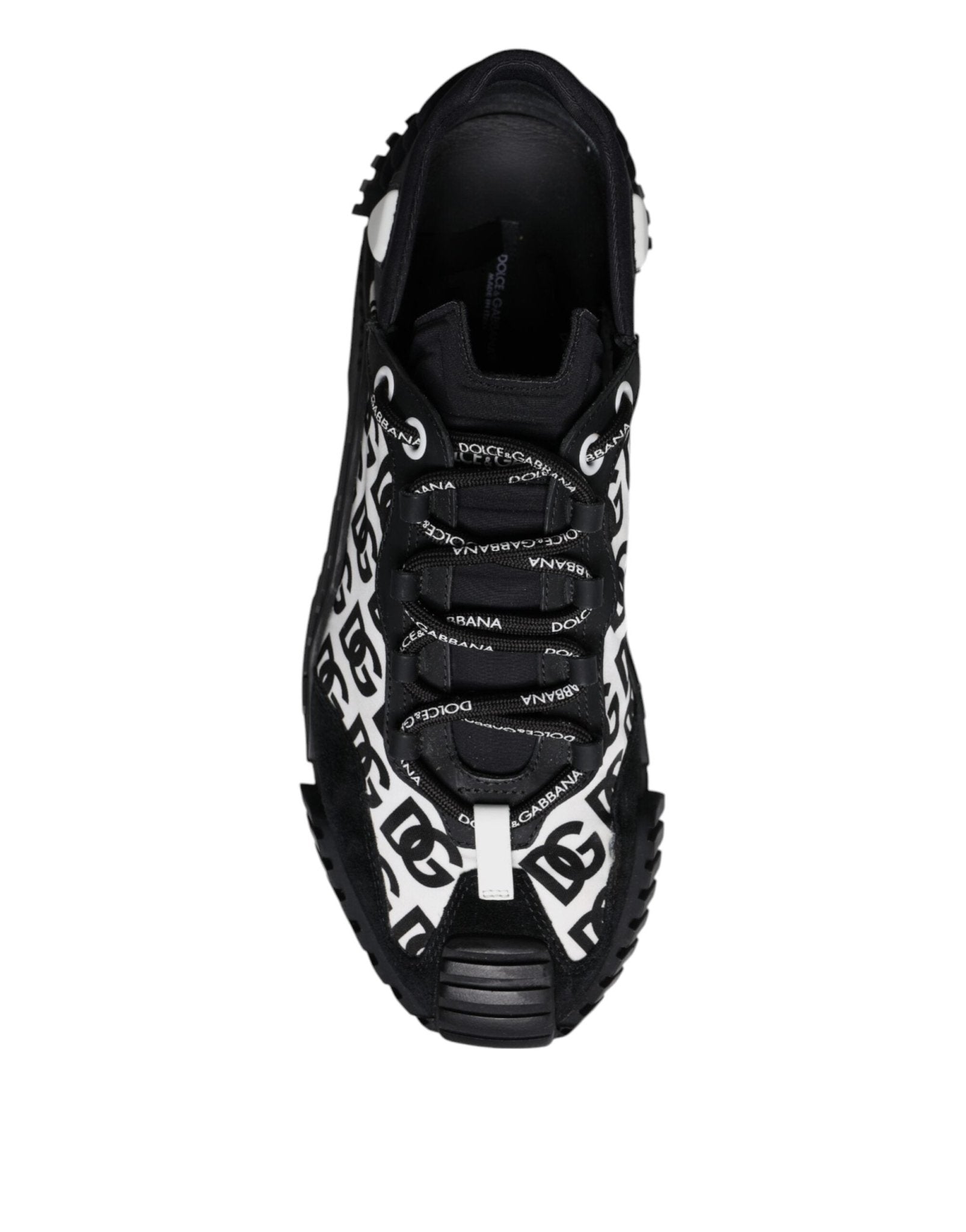 Dolce & Gabbana Black Logo Lace Up Low Top NS1 Sneakers Shoes - RIMODA