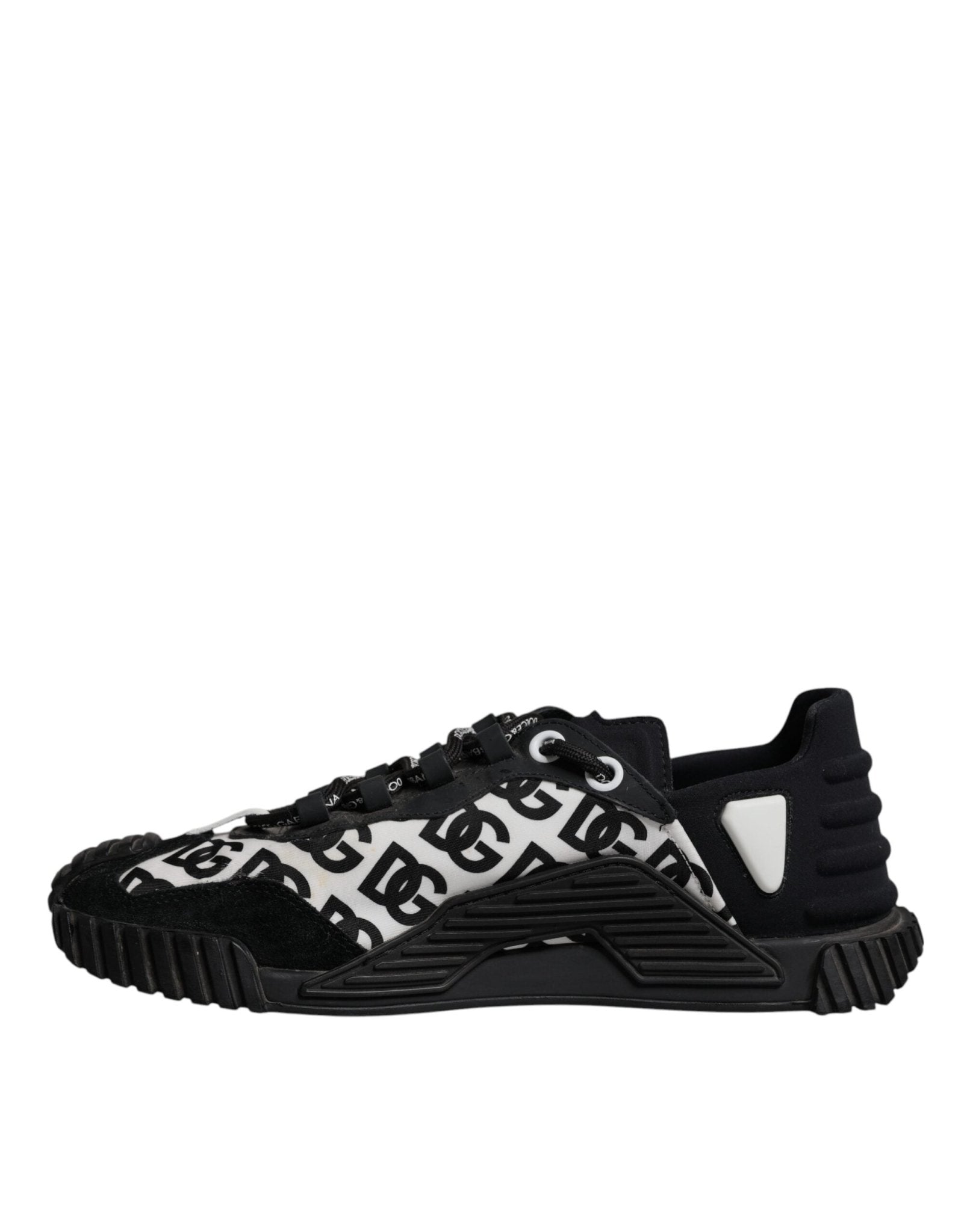 Dolce & Gabbana Black Logo Lace Up Low Top NS1 Sneakers Shoes - RIMODA